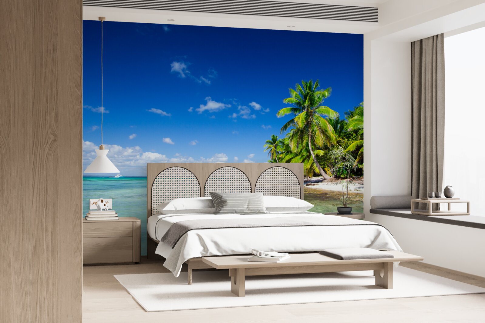 Fototapet valuri de mare pe o coastă tropicală