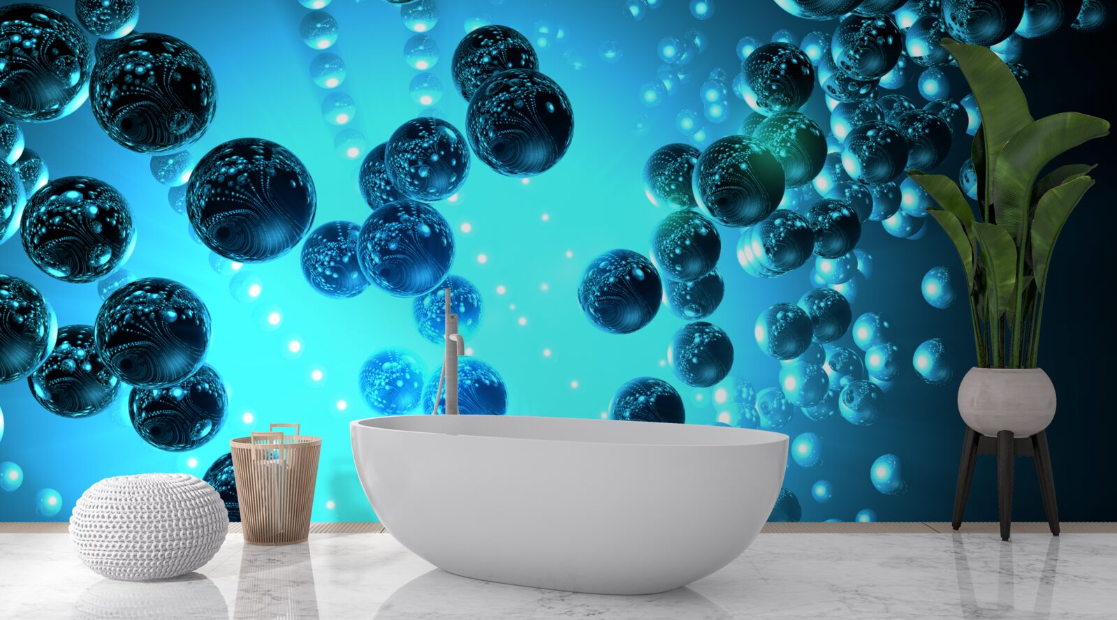 Fototapet apa dintr-un pahar este formată din molecule