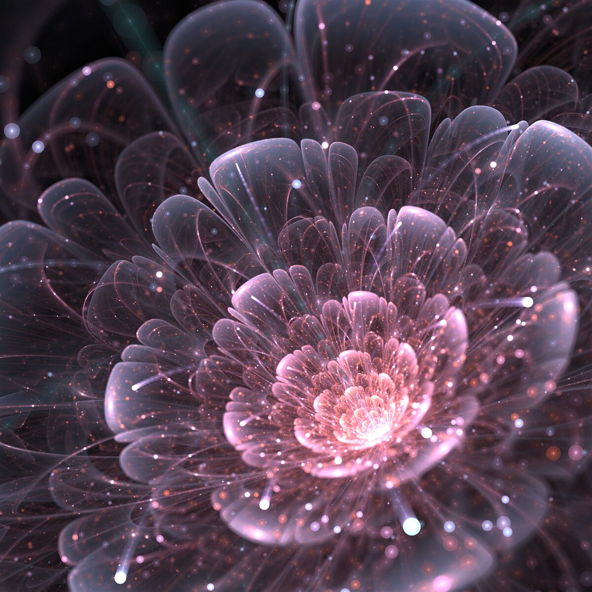 Fototapet abstracție cosmică într-o pictură de lotus