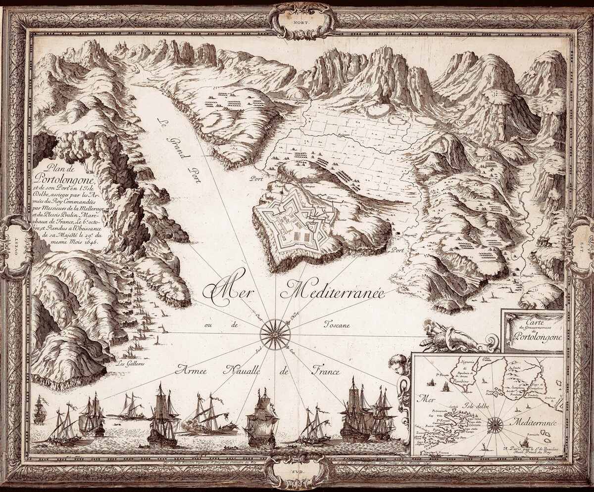 Fototapet hartă veche a arhipelagurilor din ocean