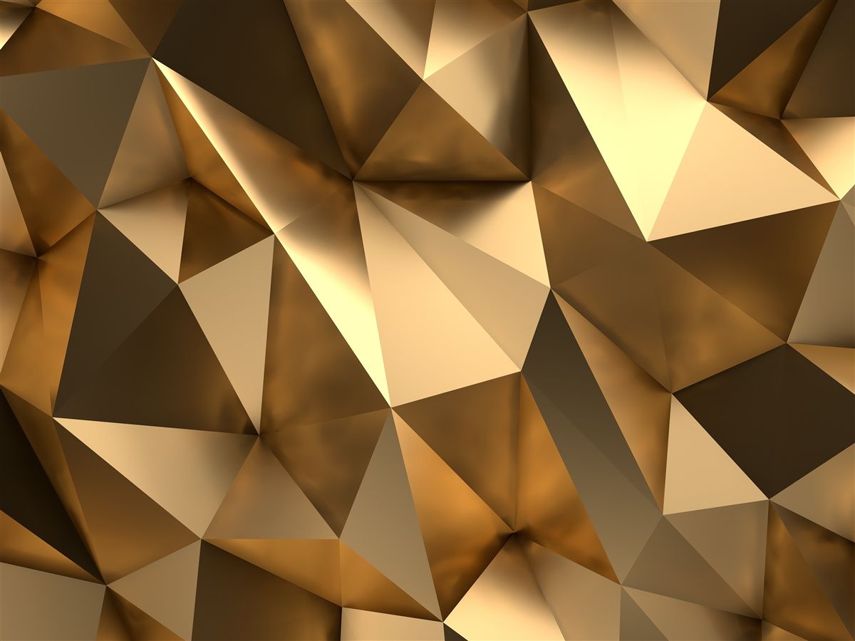 Fototapet forme geometrice aurii
