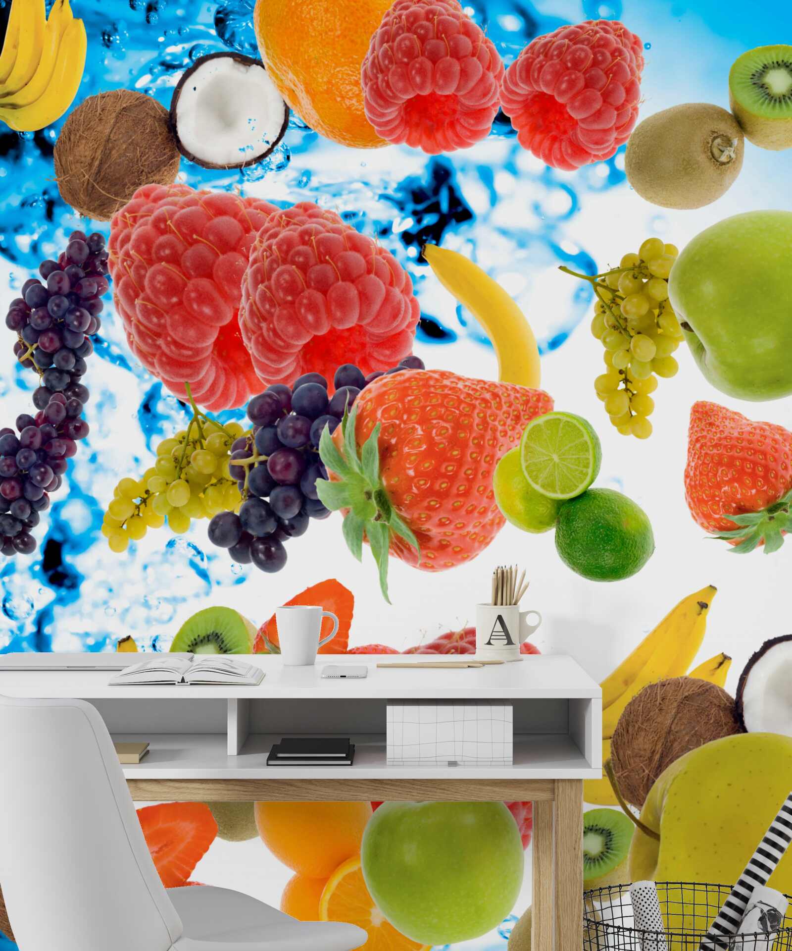 Fototapet fructe proaspete de vară în apă