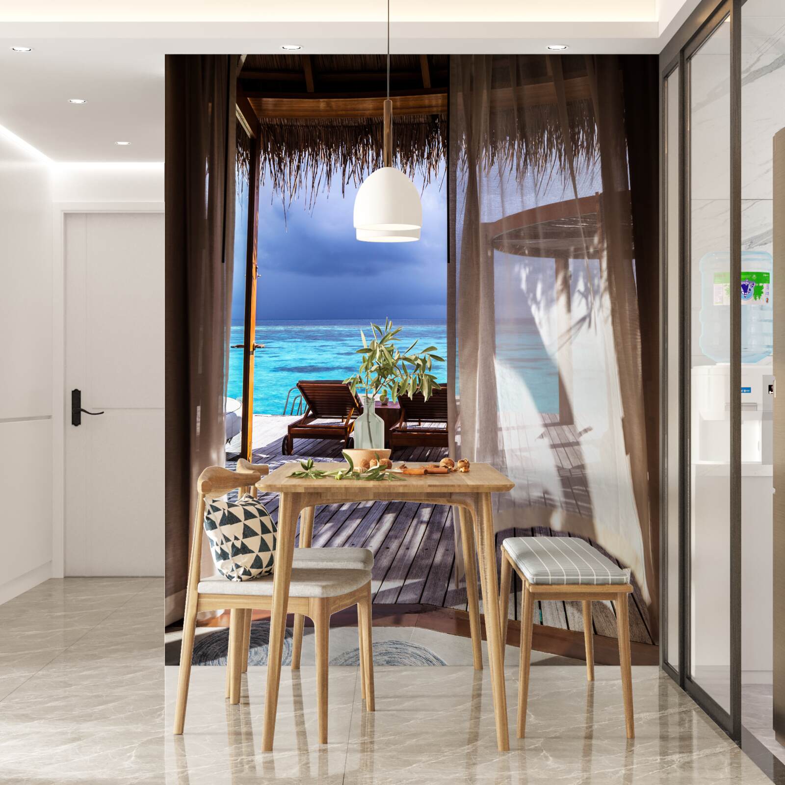 Fototapet balcon cu vedere la ocean