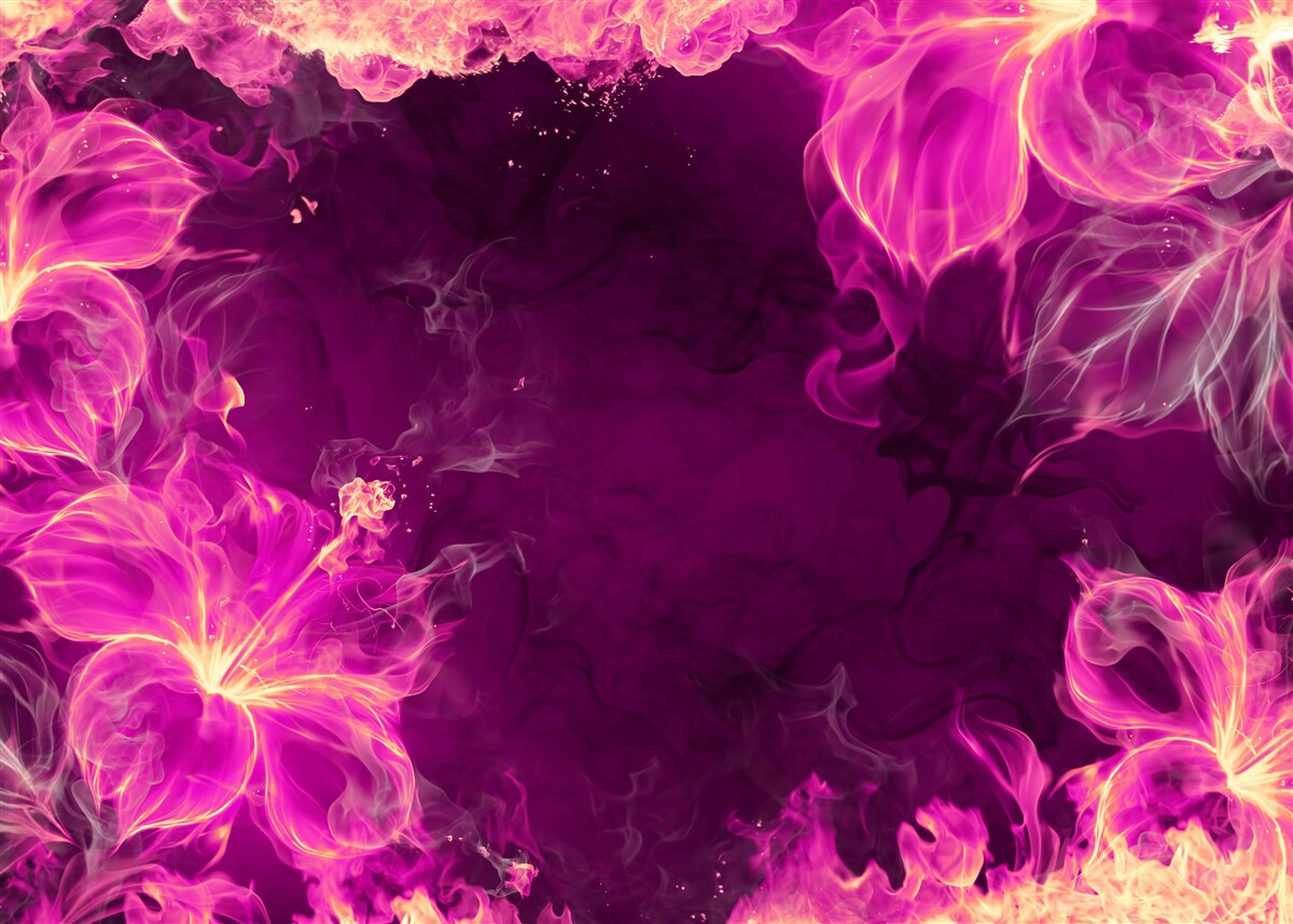Fototapet boboci de flori de culoare liliac într-o formă abstractă