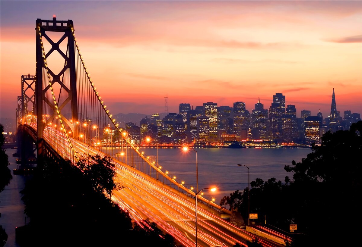 Fototapet san francisco este luminat