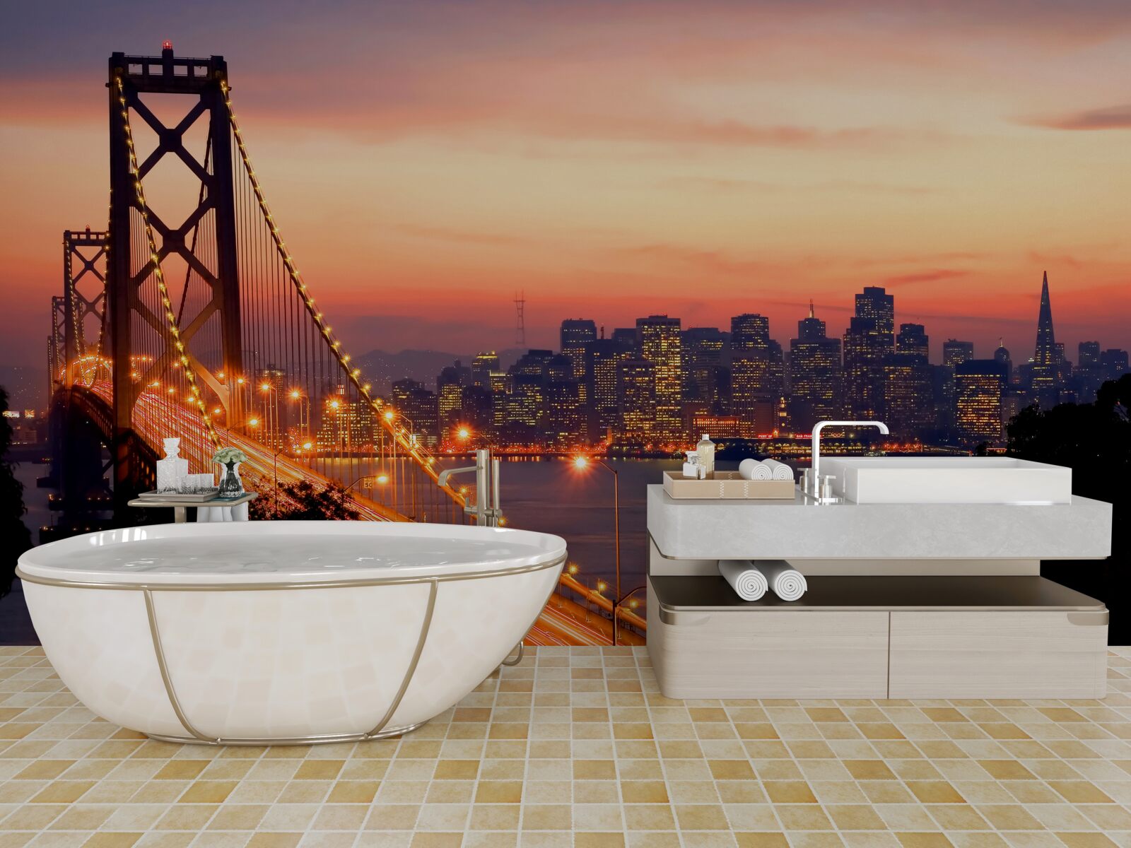 Fototapet san francisco este luminat