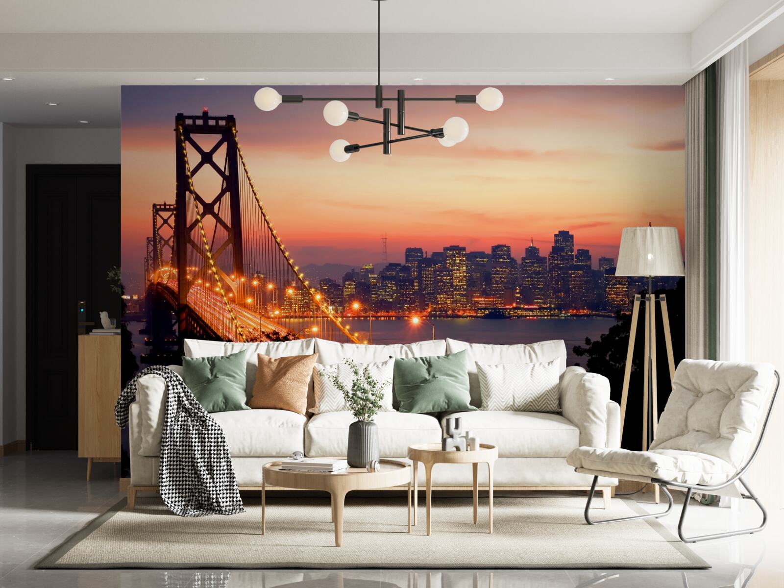 Fototapet san francisco este luminat