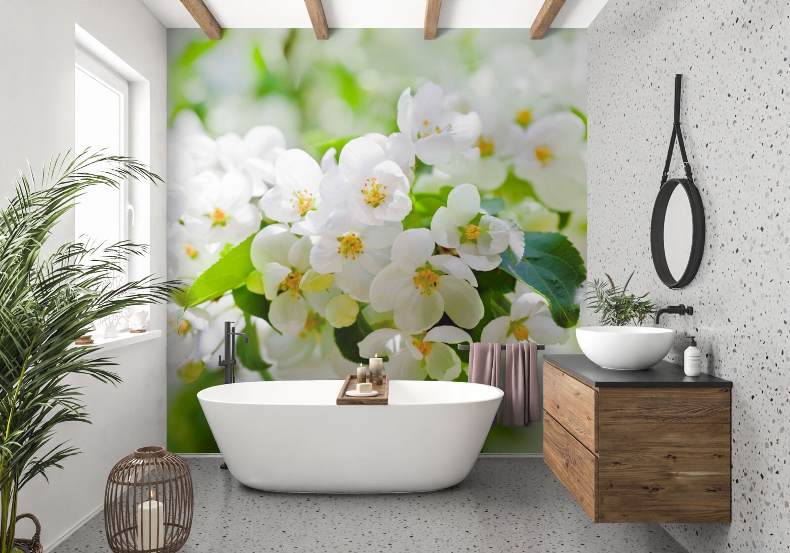 Fototapet flori de iasomie cu o aromă plăcută