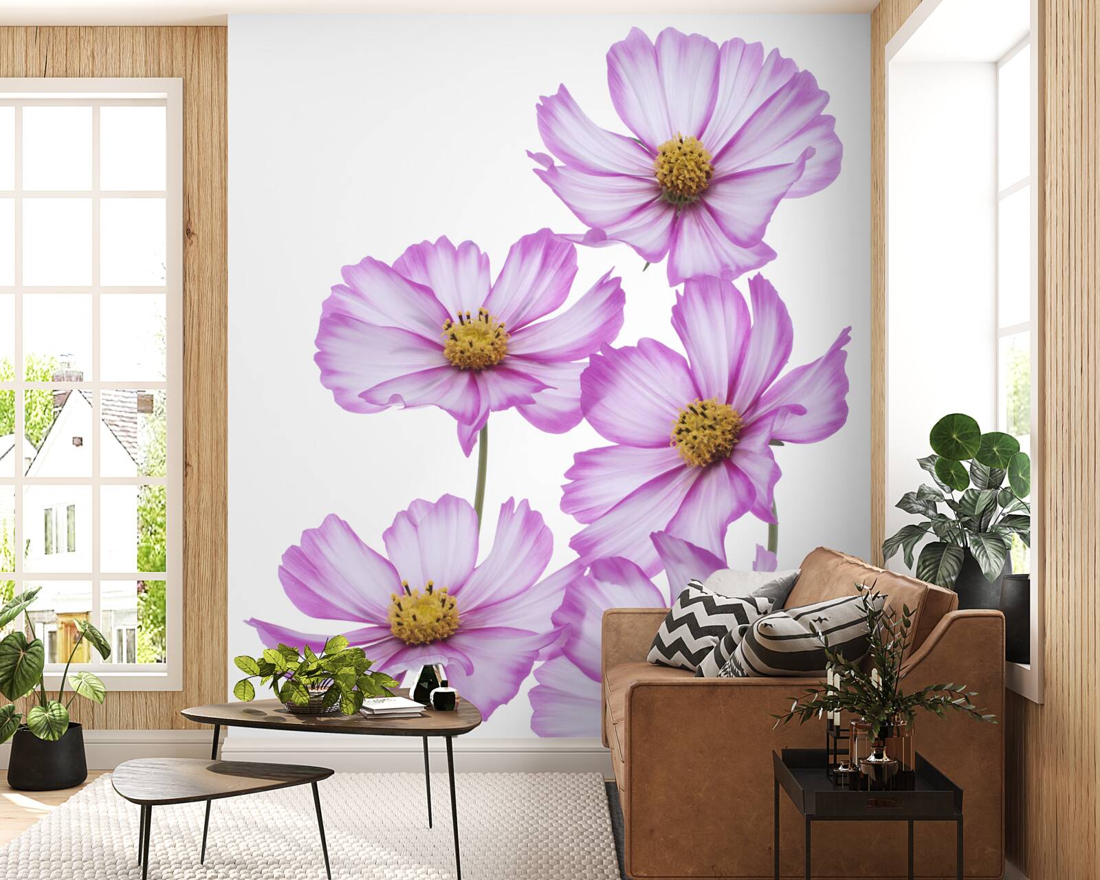 Fototapet flori grațioase de liliac pe o pajiște