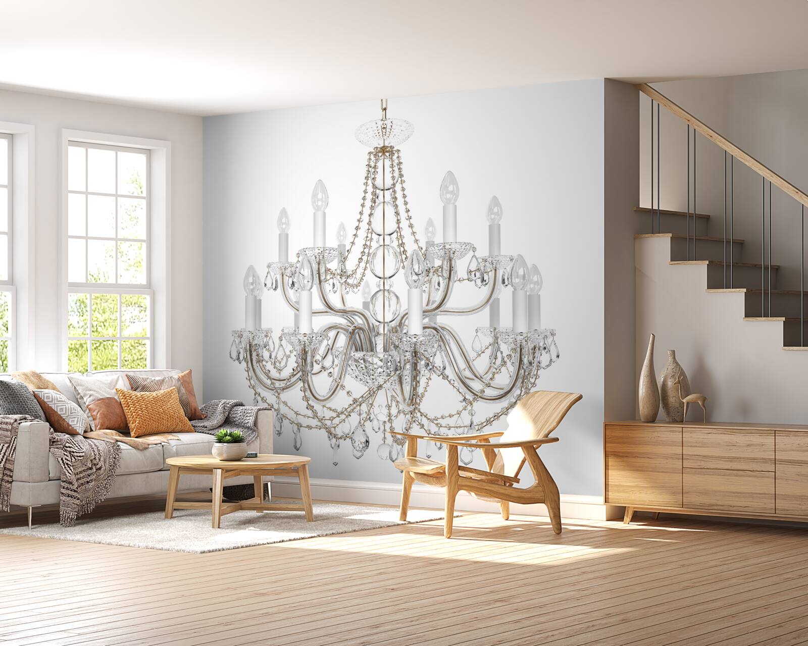 Fototapet candelabru elegant în stil vintage cu candelabre
