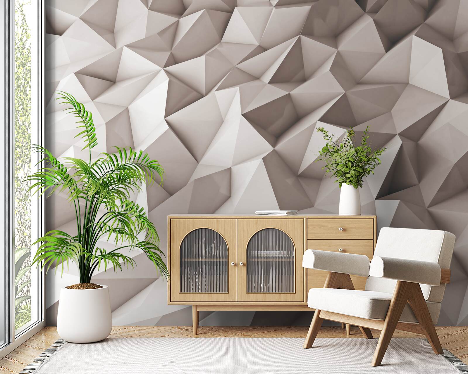 Fototapet topuri ascuțite cu forme geometrice