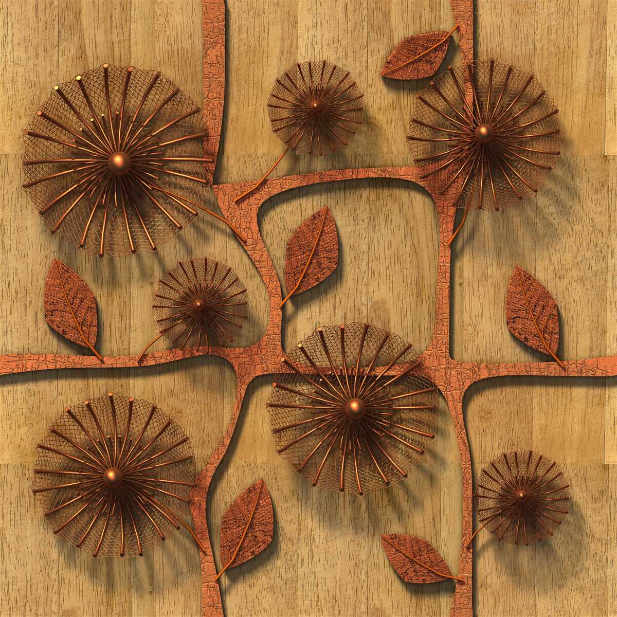 Fototapet milkweed abstract pe ramuri de copac