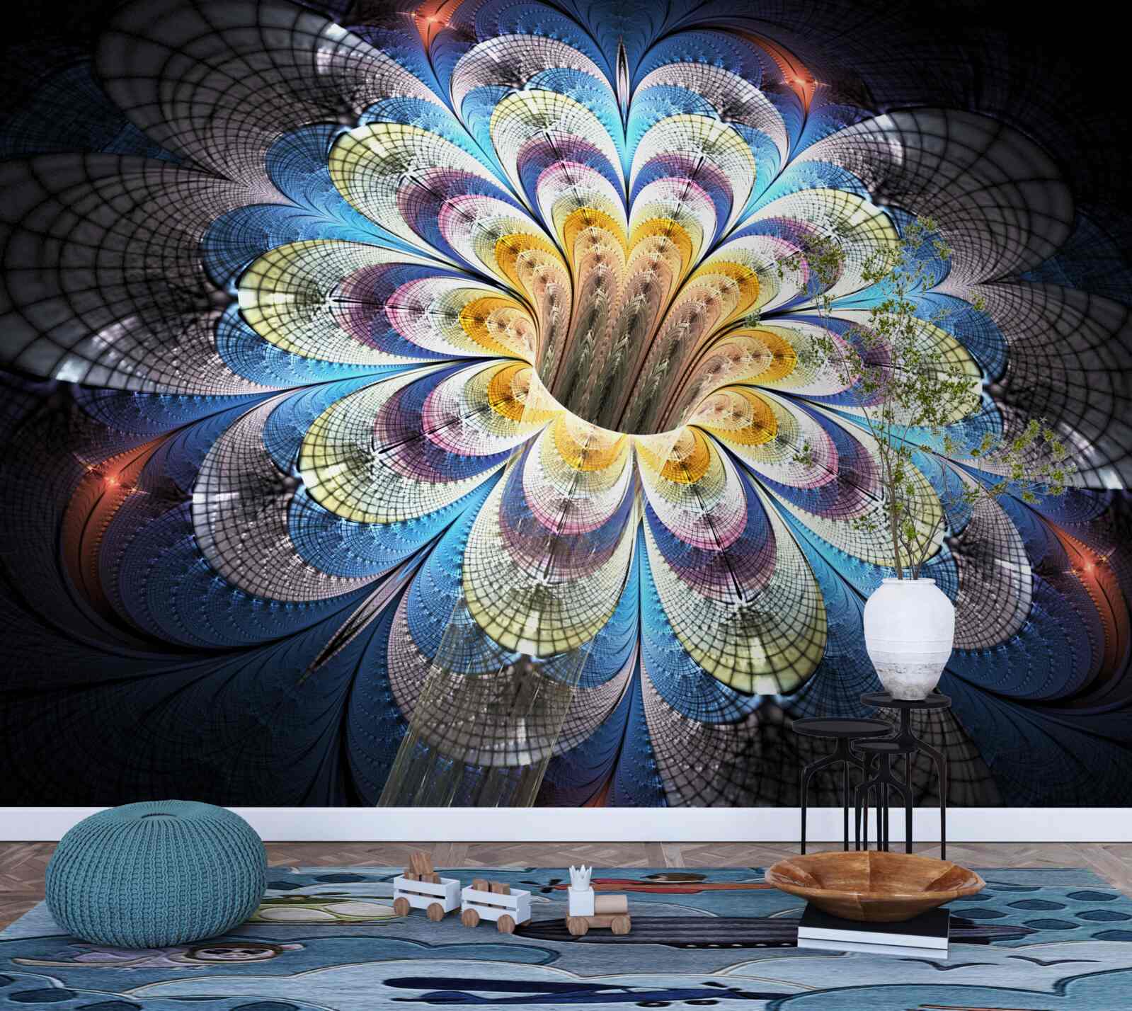 Fototapet imagine abstractă a unui mugur care se deschide