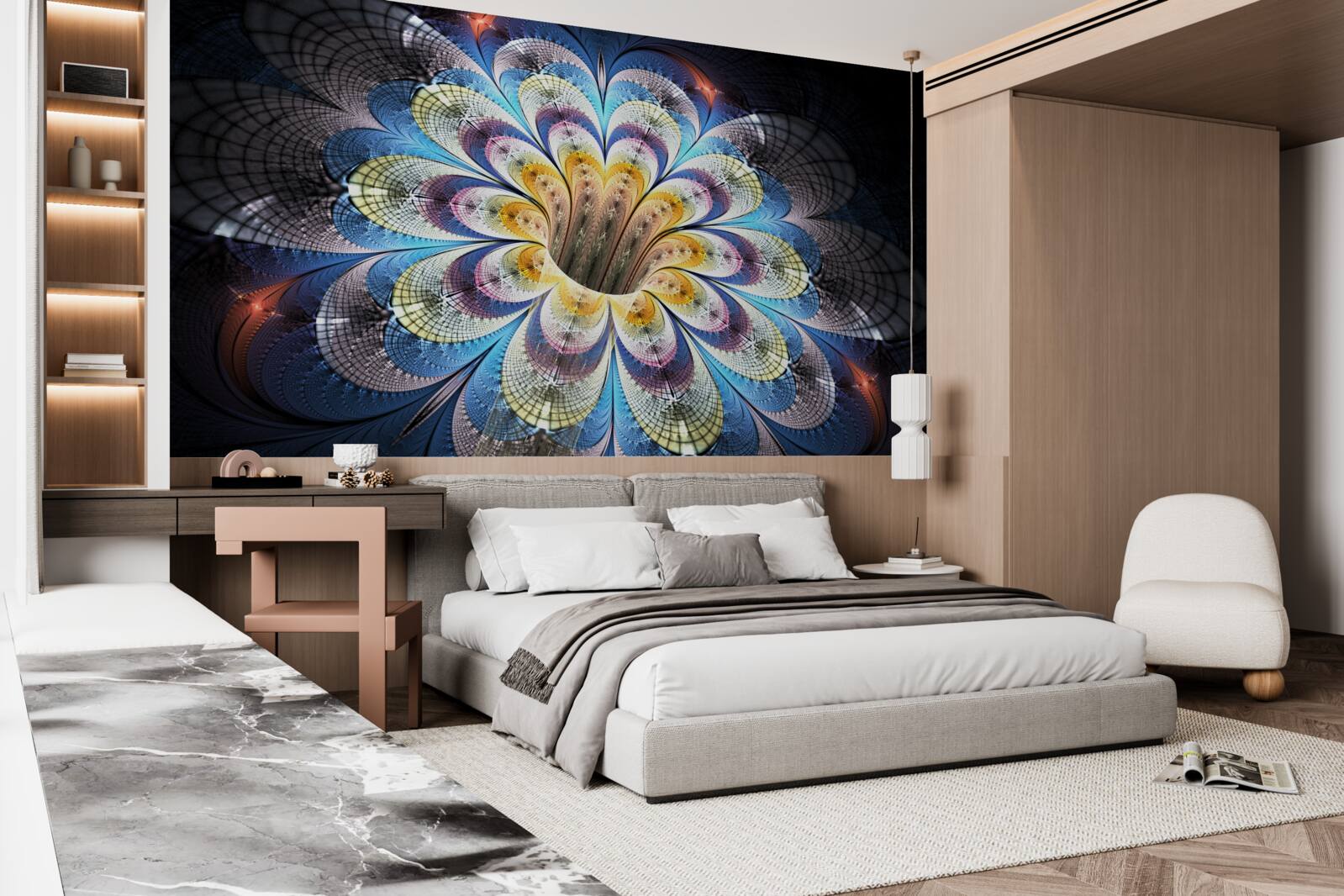 Fototapet imagine abstractă a unui mugur care se deschide