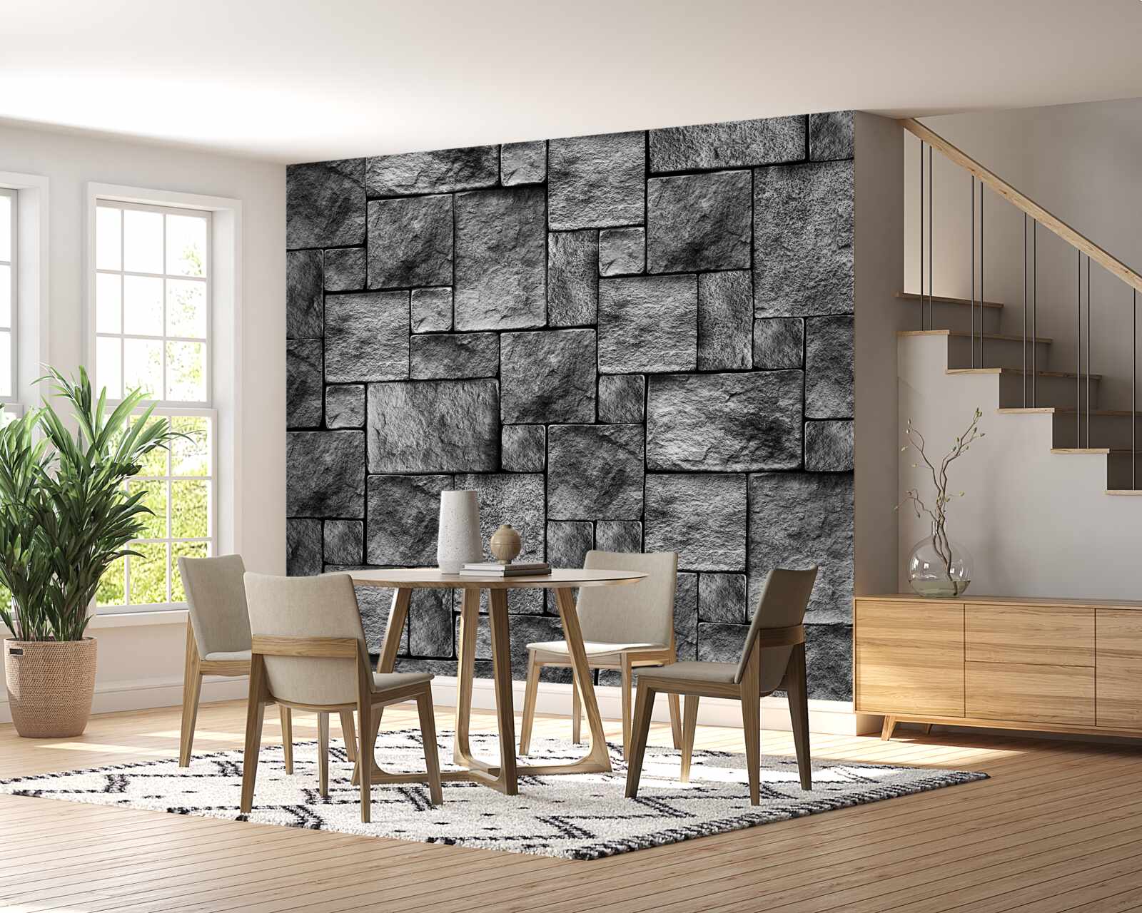 Fototapet structură minerală gri
