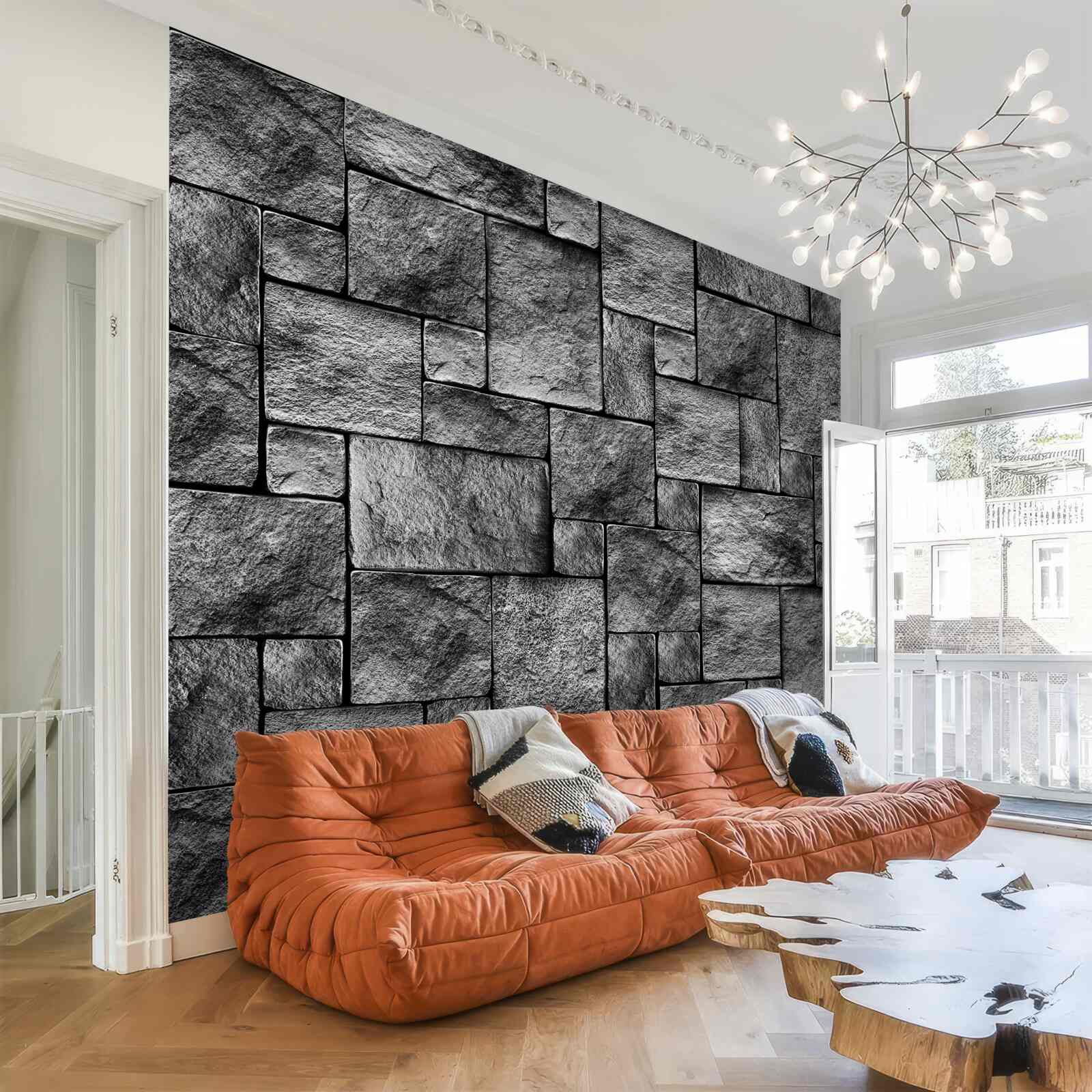 Fototapet structură minerală gri