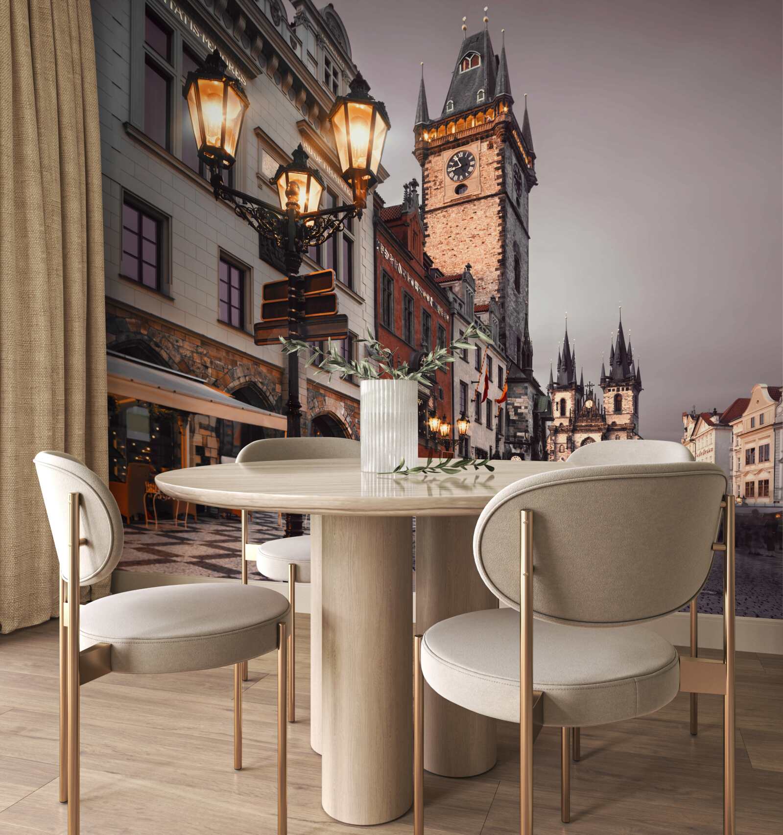 Fototapet Piața Cafe din Cracovia, plină de istorie