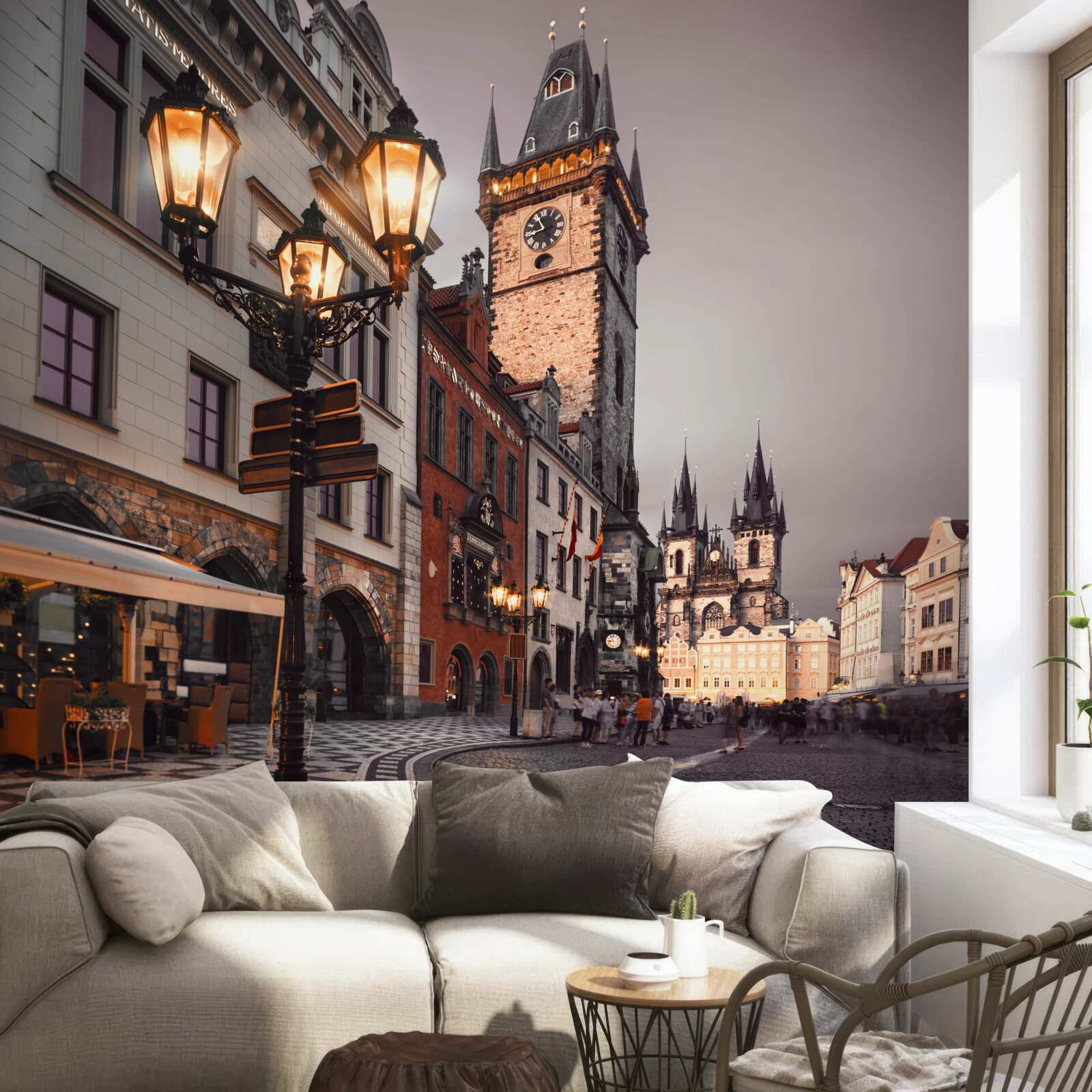 Fototapet Piața Cafe din Cracovia, plină de istorie