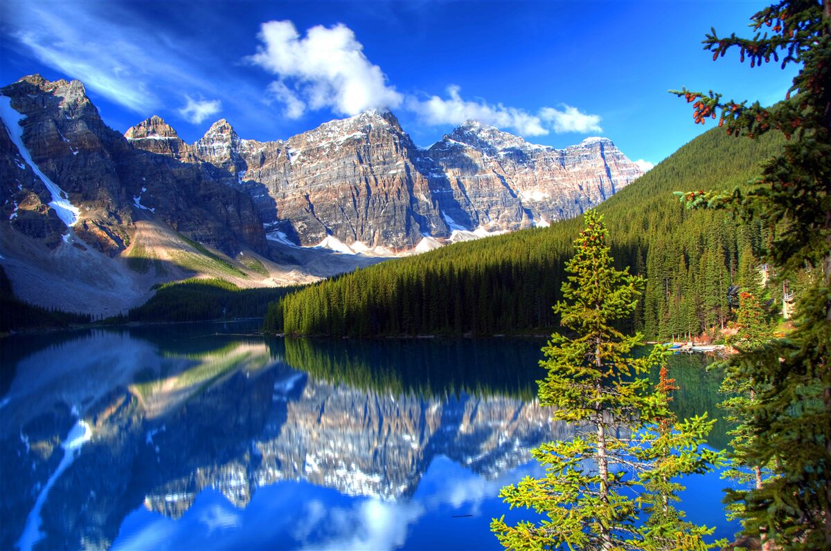 Fototapet lacul louise, situat în banff