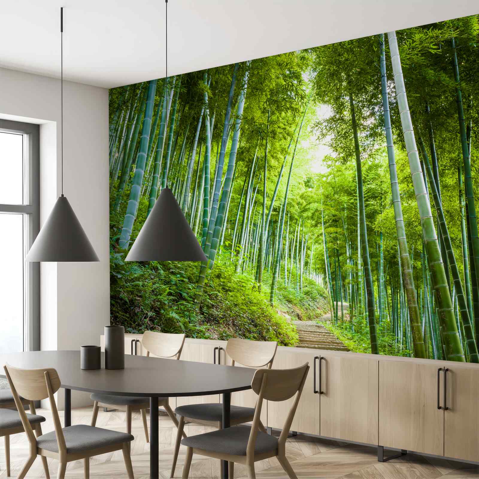Fototapet frumoasă pădure luxuriantă de smarald