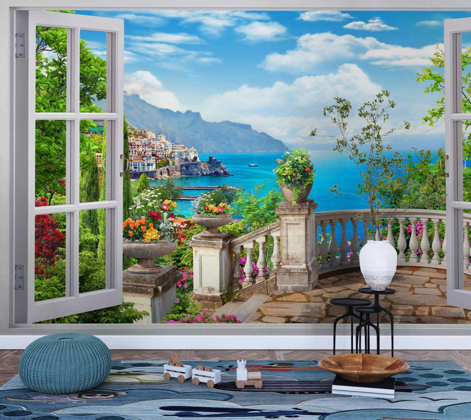 Fototapet apartament în pădure cu verandă