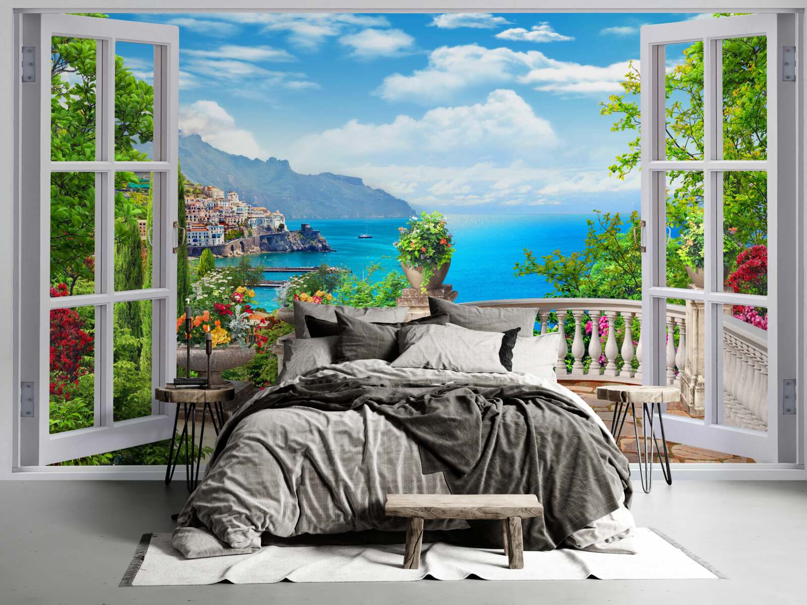 Fototapet apartament în pădure cu verandă