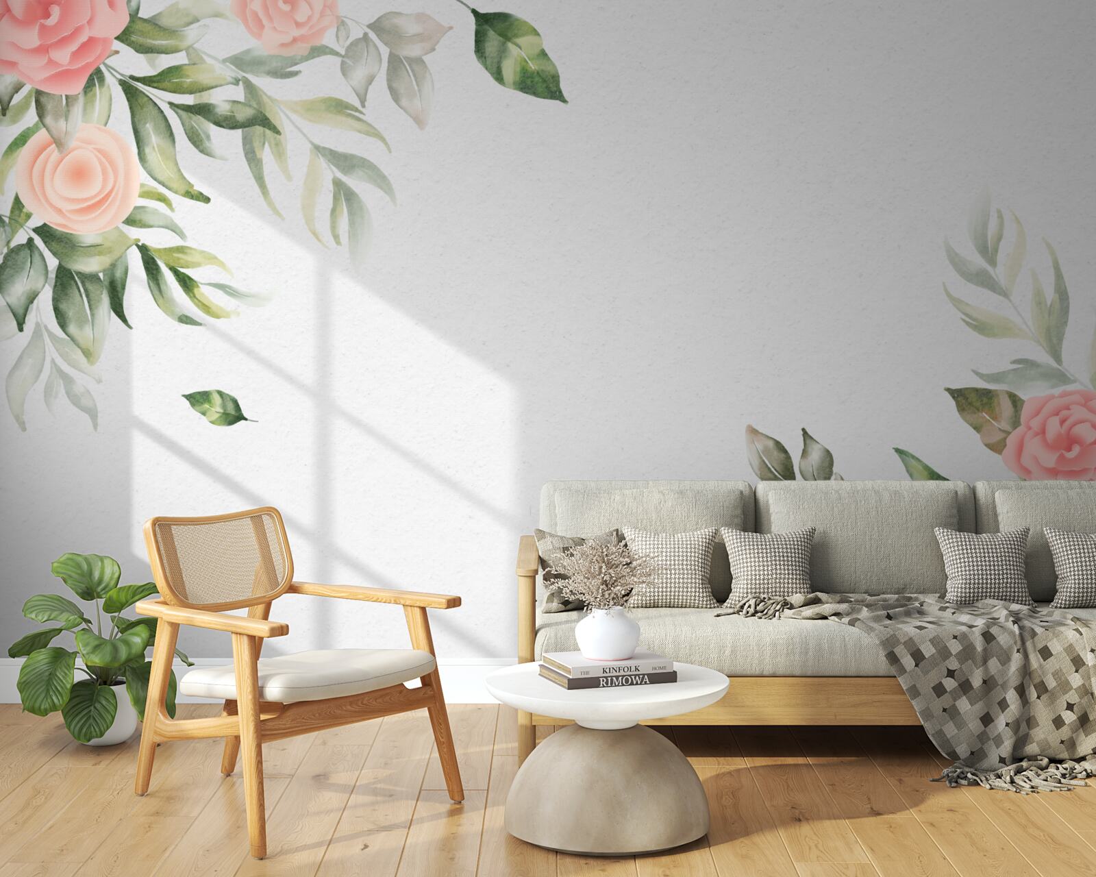 Fototapet fundal floral sofisticat
