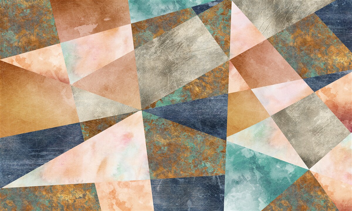 Fototapet forme geometrice în culori diferite