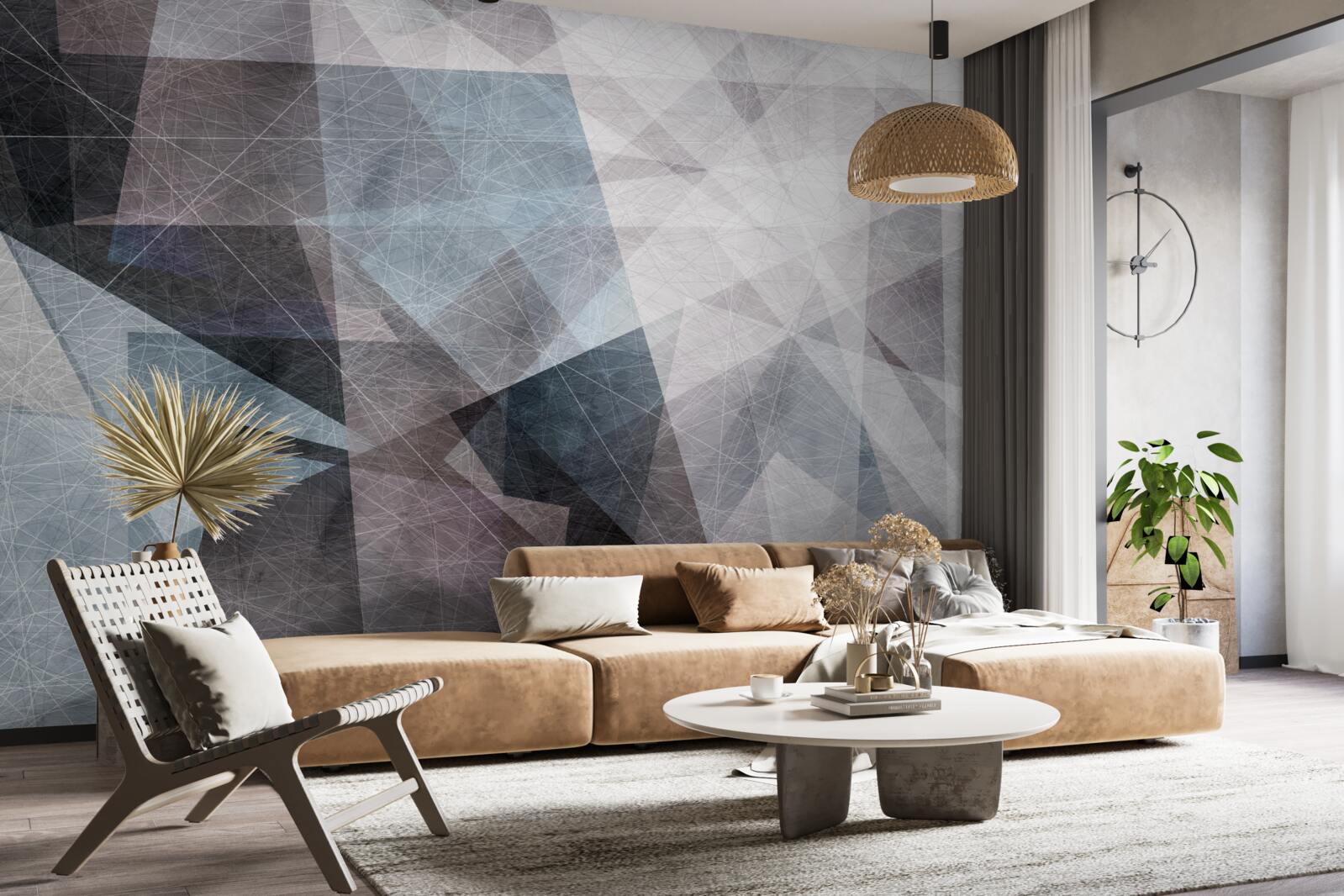 Fototapet fundal abstract stil cu elemente geometrice
