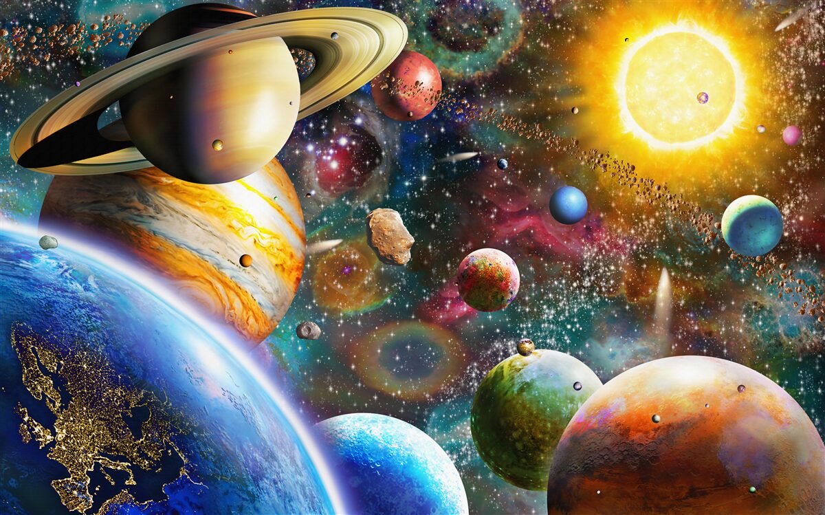 Fototapet univers luminos