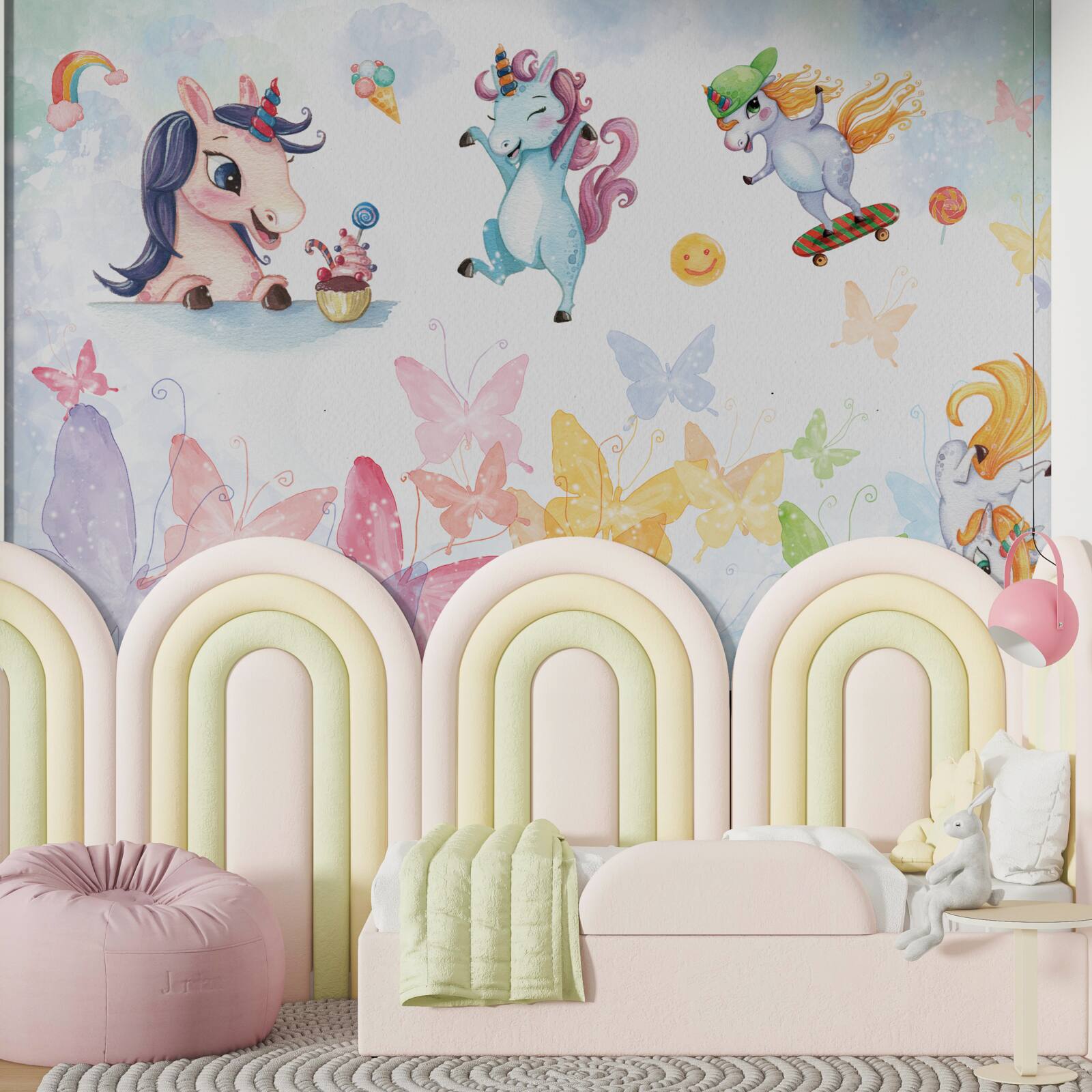 Fototapet unicornii veseli joacă