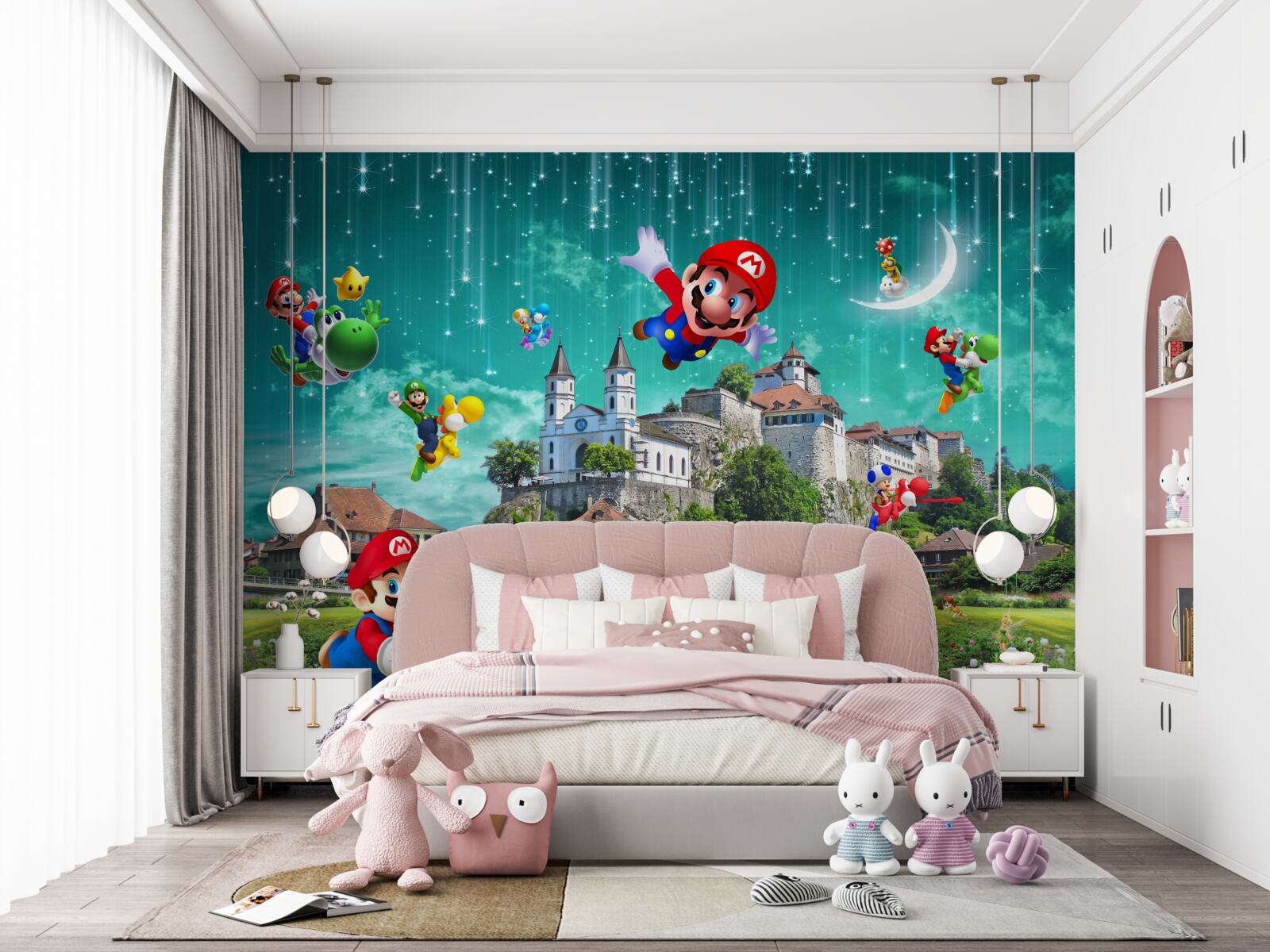 Fototapet personaje mario în metropolis