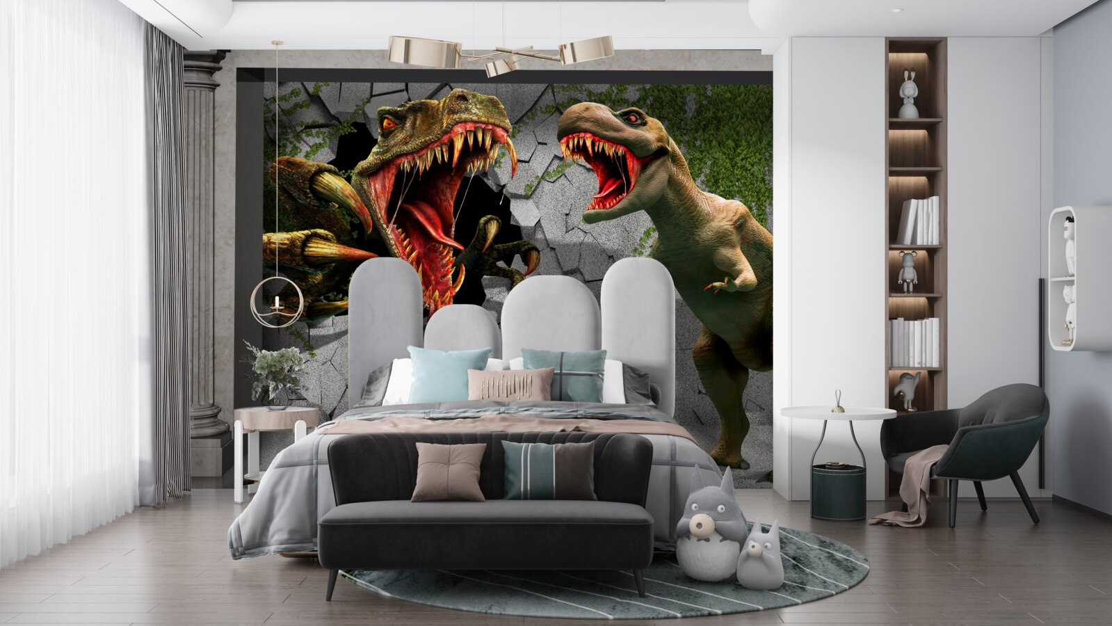 Fototapet dinozaurii își exprimă furia