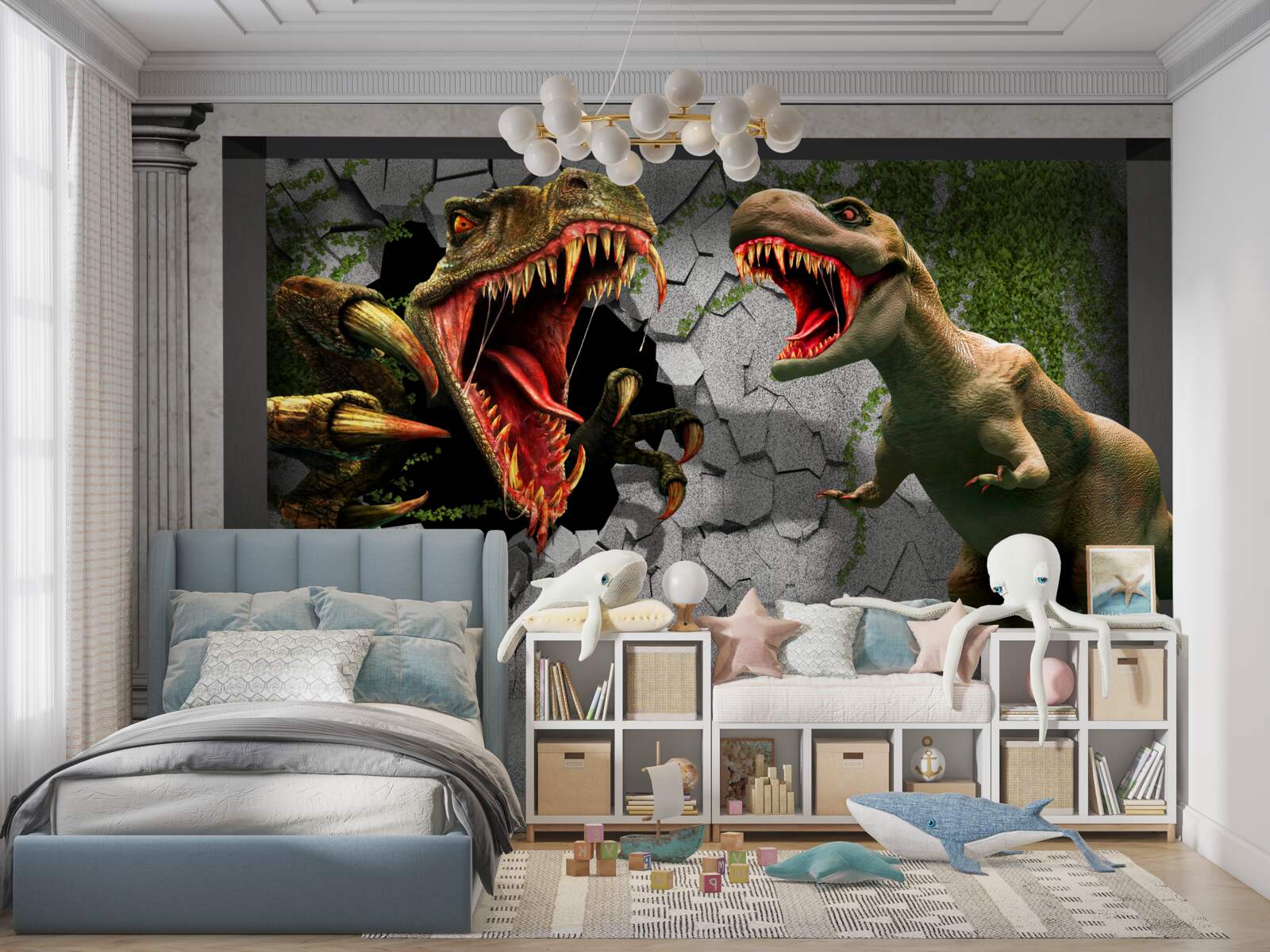 Fototapet dinozaurii își exprimă furia