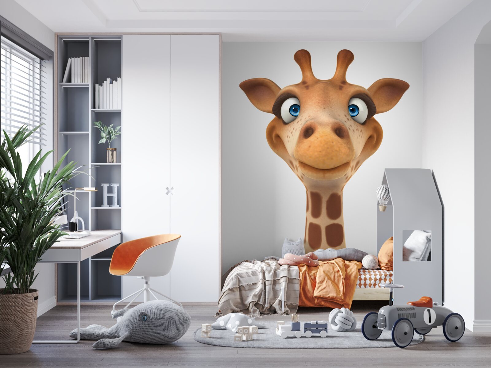 Fototapet girafă fericită