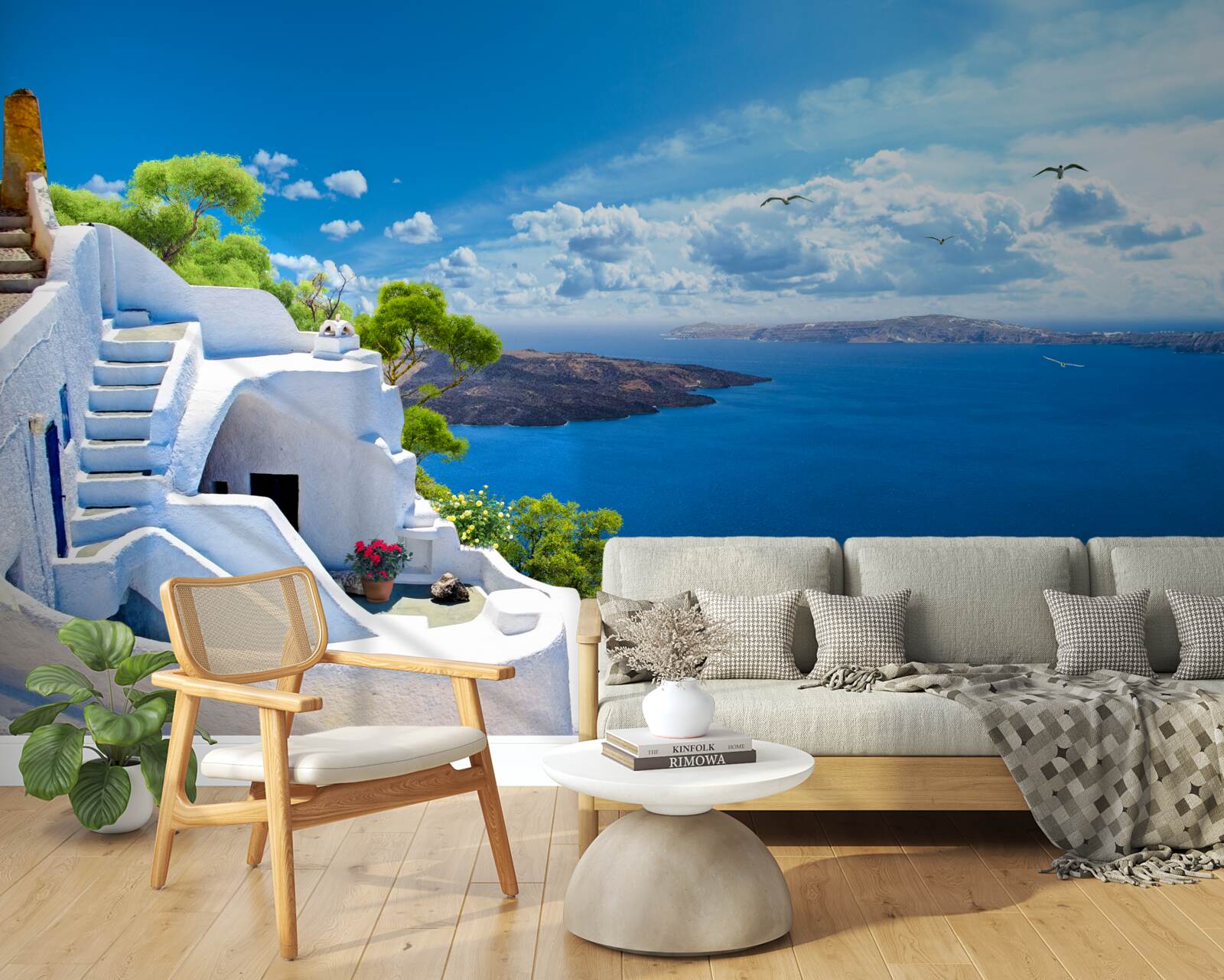 Fototapet insula santorini din grecia