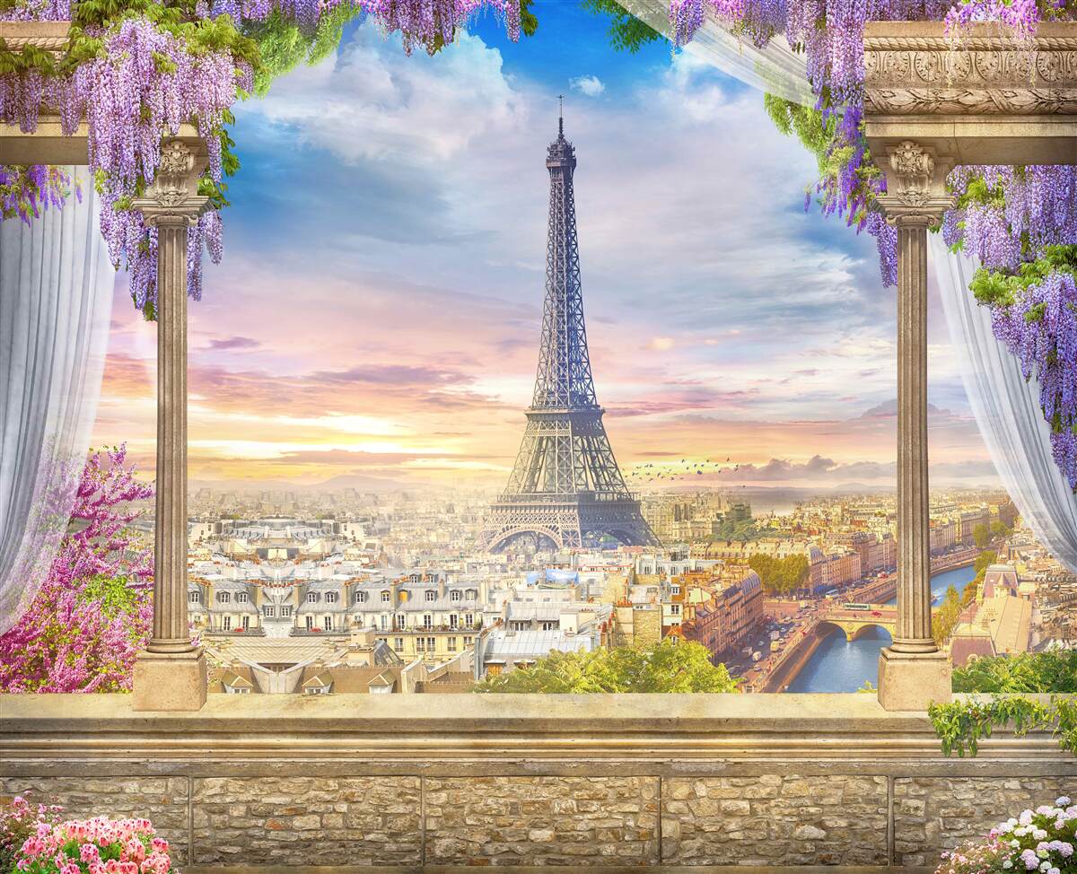 Fototapet vedere magnifică a turnului eiffel