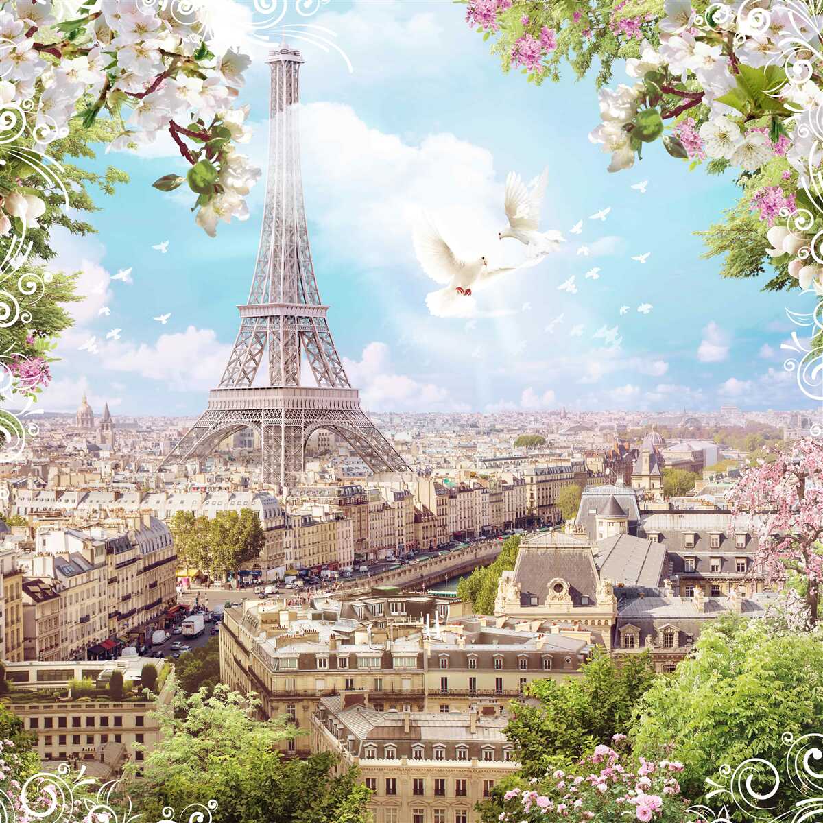 Fototapet grația și farmecul Parisului