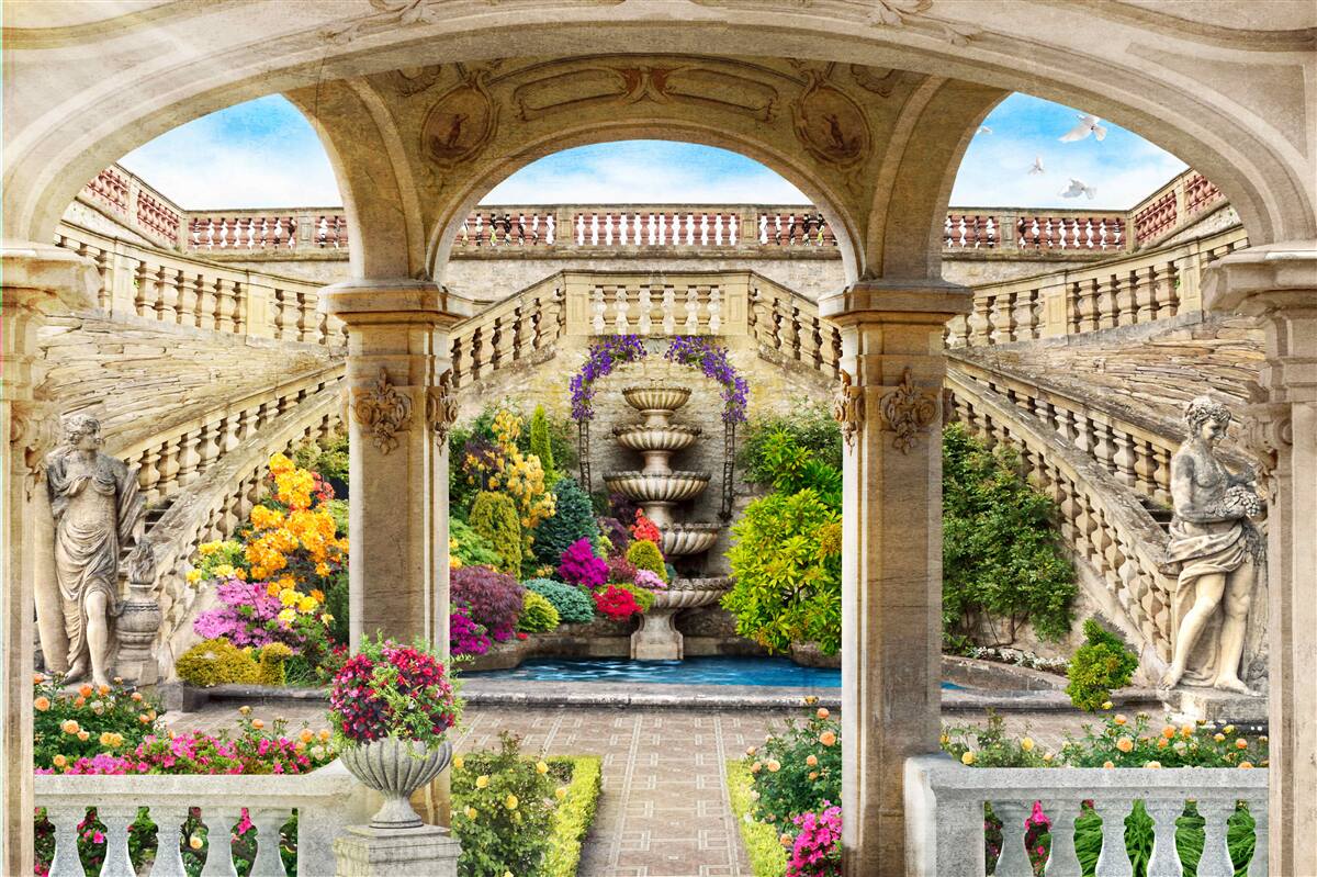 Fototapet această fântână cu statuile sale magnifice