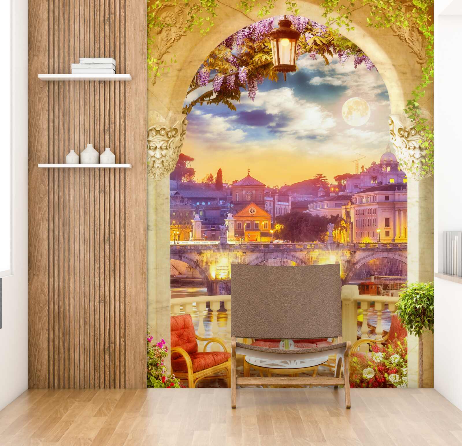 Fototapet loggie cu mobilier de lounge