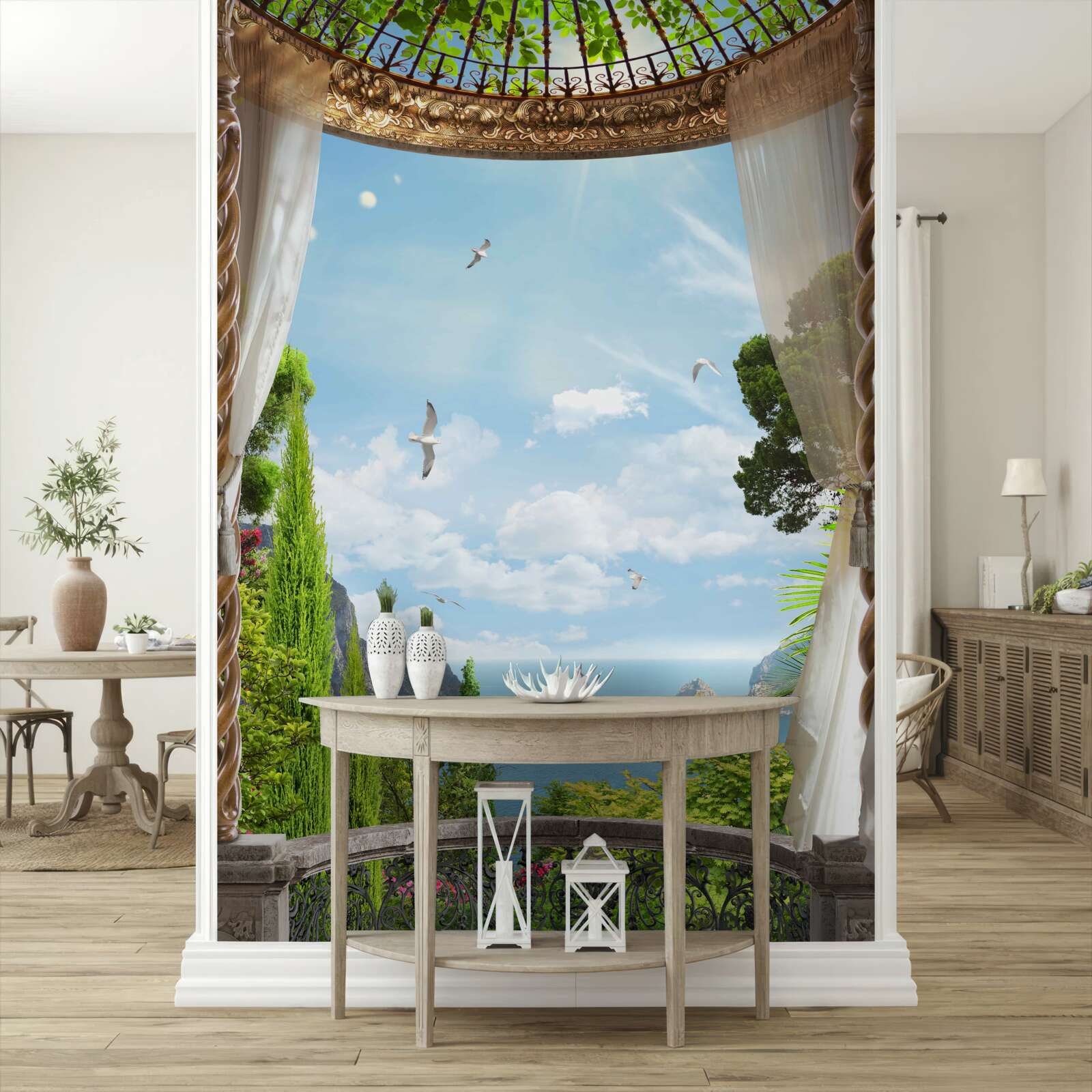 Fototapet priveliștea magnifică care poate fi admirată din balcon