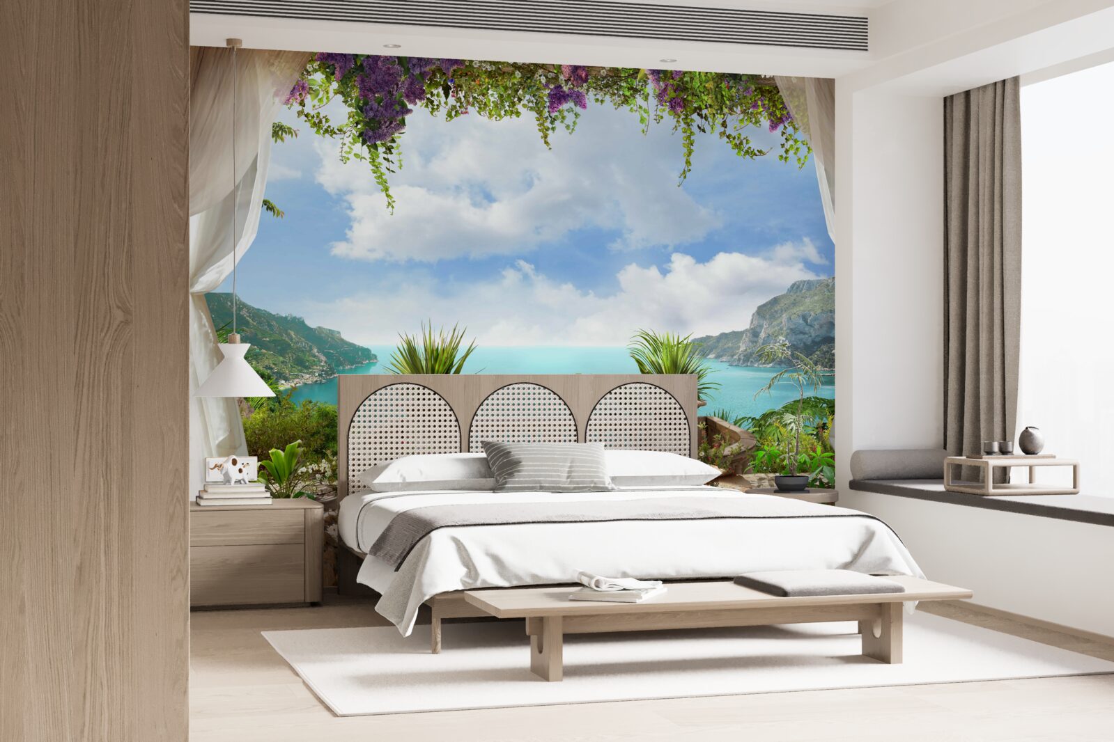 Fototapet balcon confortabil cu plante