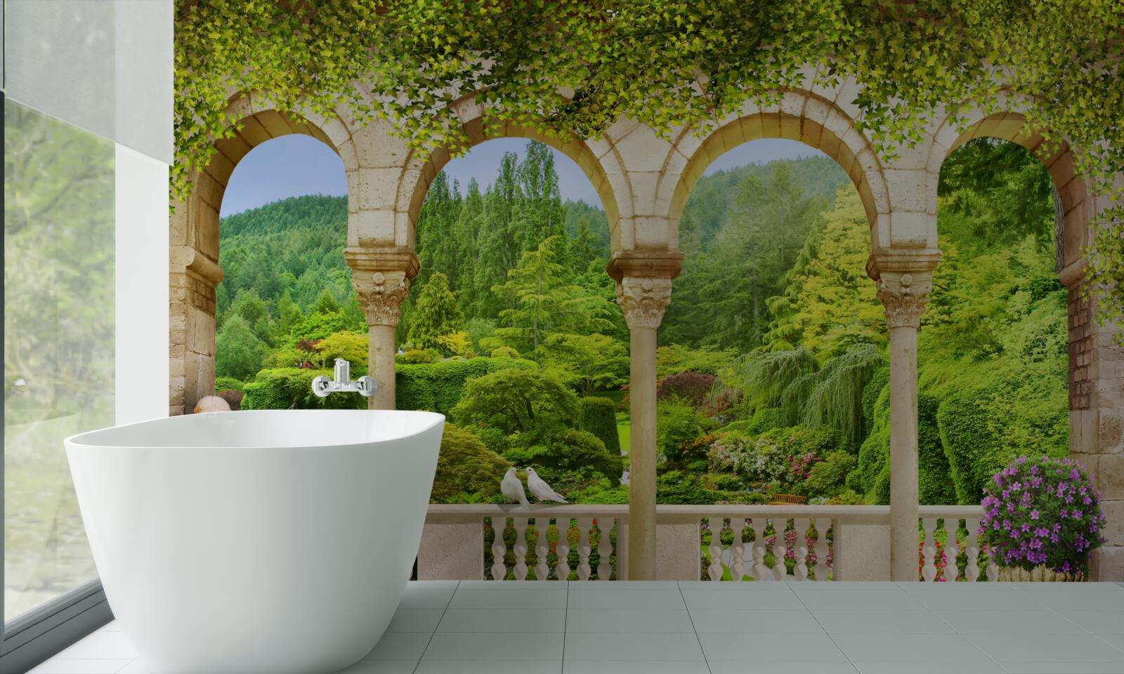 Fototapet balcon cu coloane arcuite