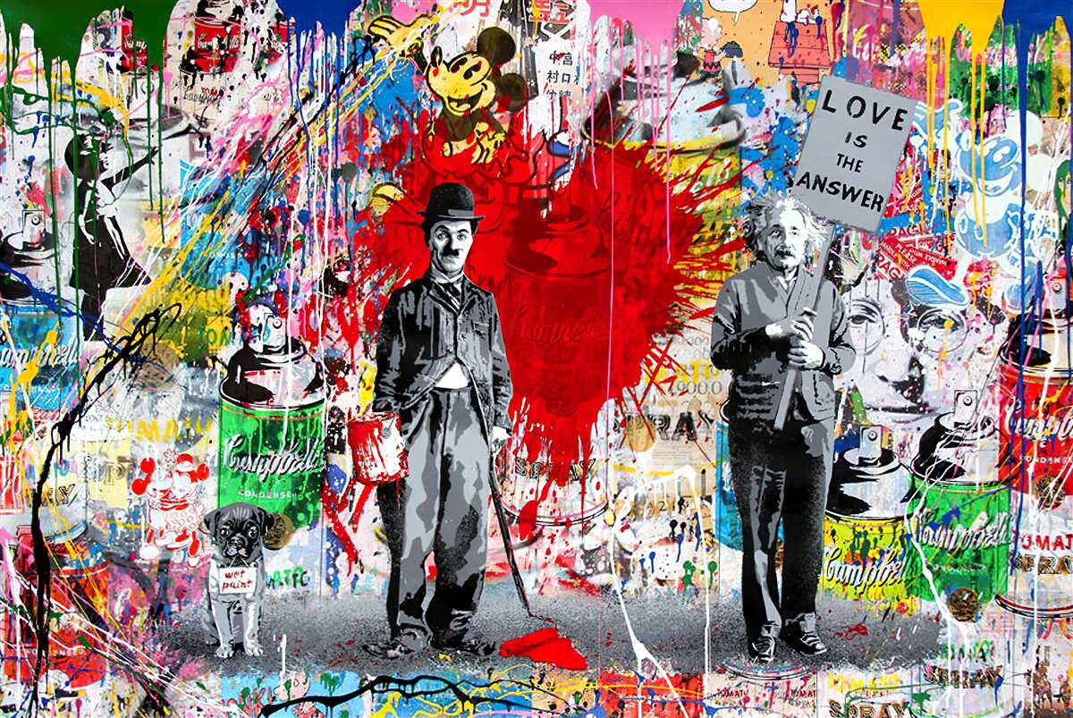 Fototapet charlie chaplin și einstein