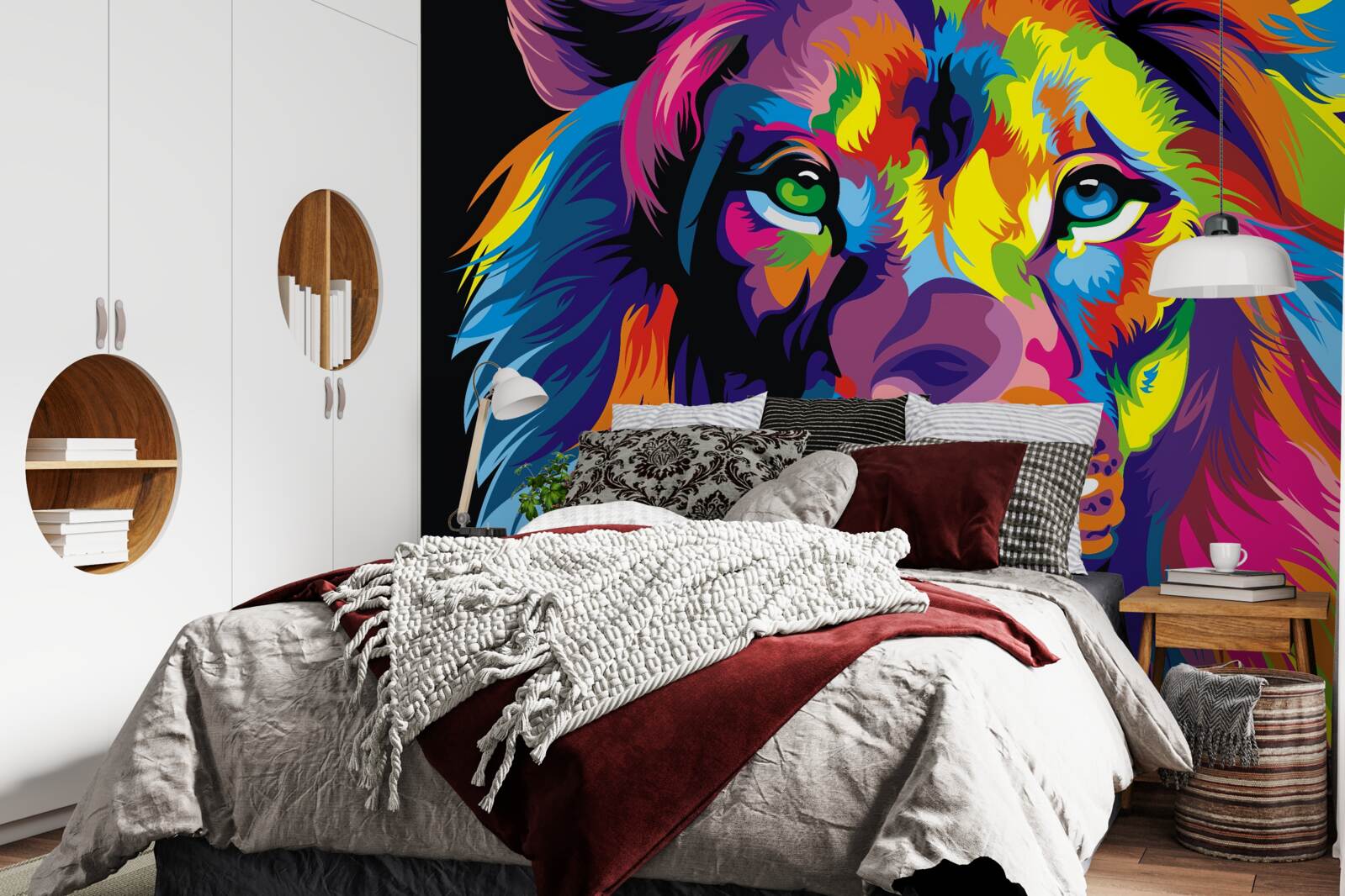 Fototapet imagine pop-art a unui leu