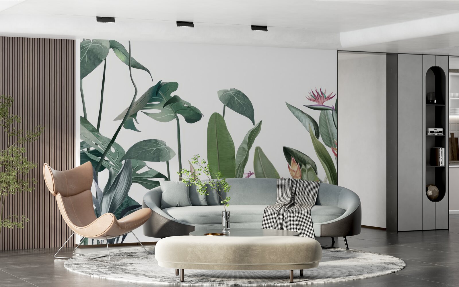 Fototapet frunze de diferite plante tropicale