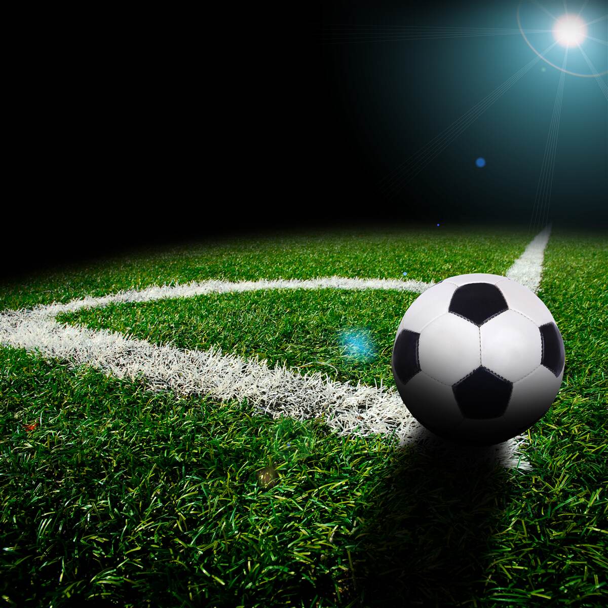 Fototapet fotbal pe gazon
