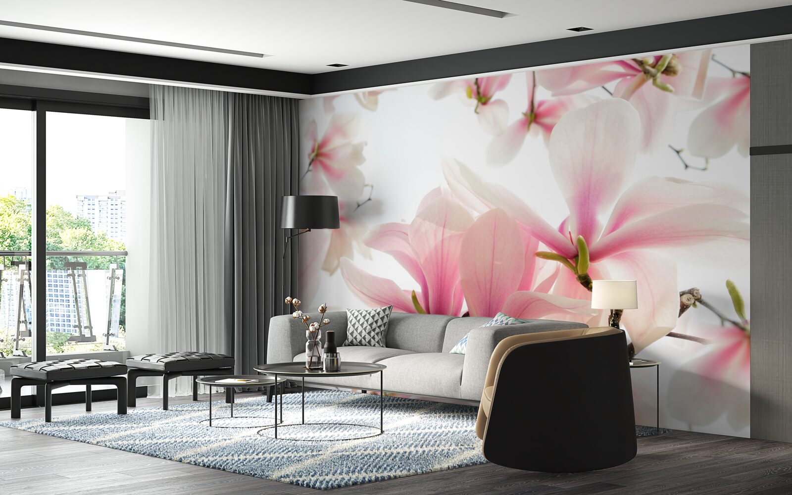 Fototapet magnolii în floare
