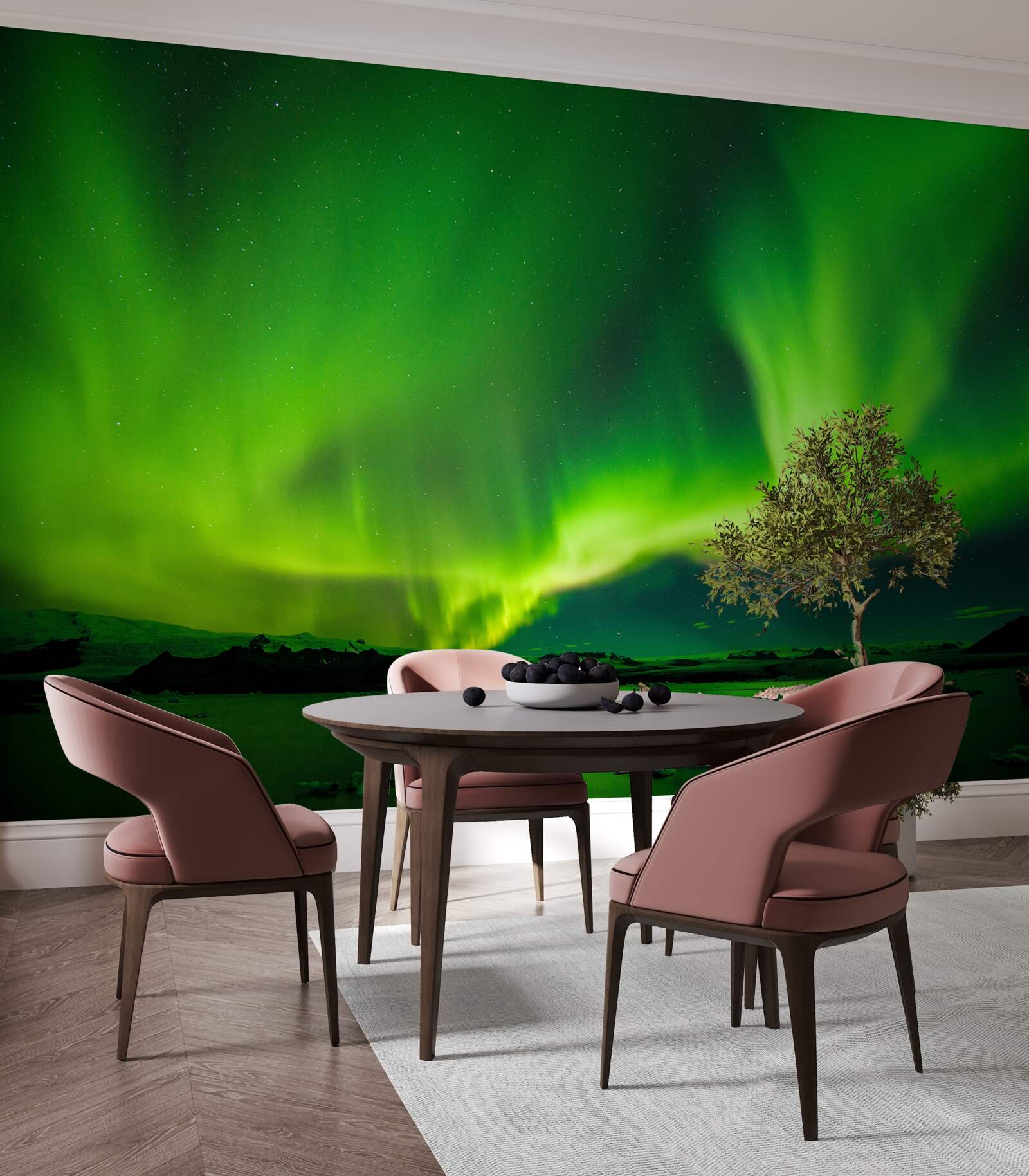 Fototapet aurora boreală captivantă și magnifică