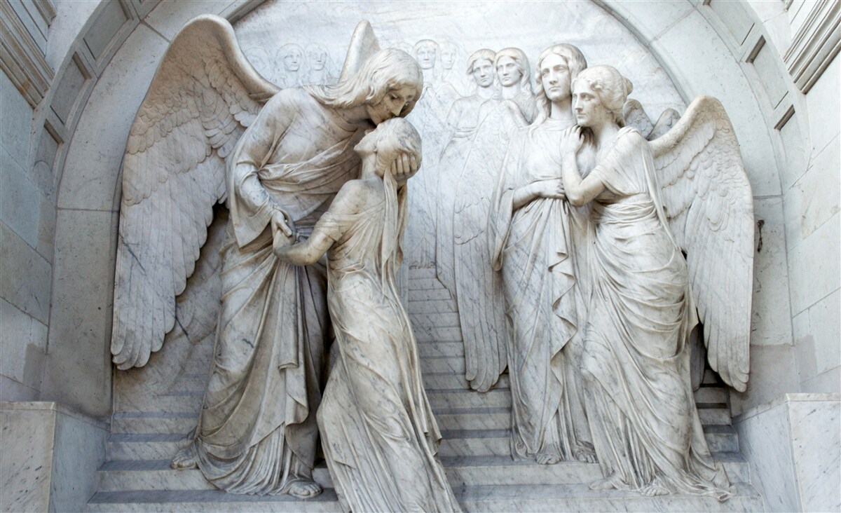 Fototapet compoziție de sculpturi de îngeri